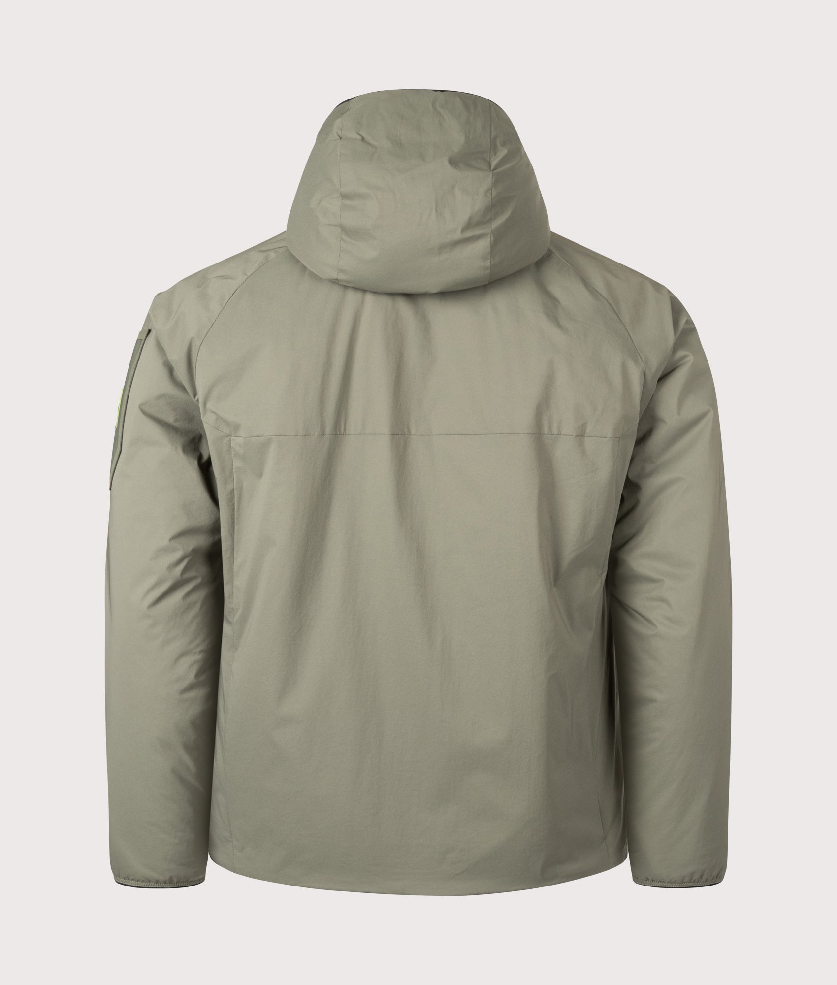Lite X Hooded Jacket in Dark Beige | BOSS | EQVVS | Back shot