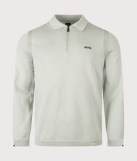 Ever-X Knitted Long Sleeve Polo Shirt: 357 Open Green 