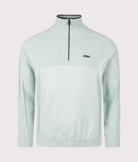 Hydro Quarter Zip Knit: 447 Turquoise/Aqua 