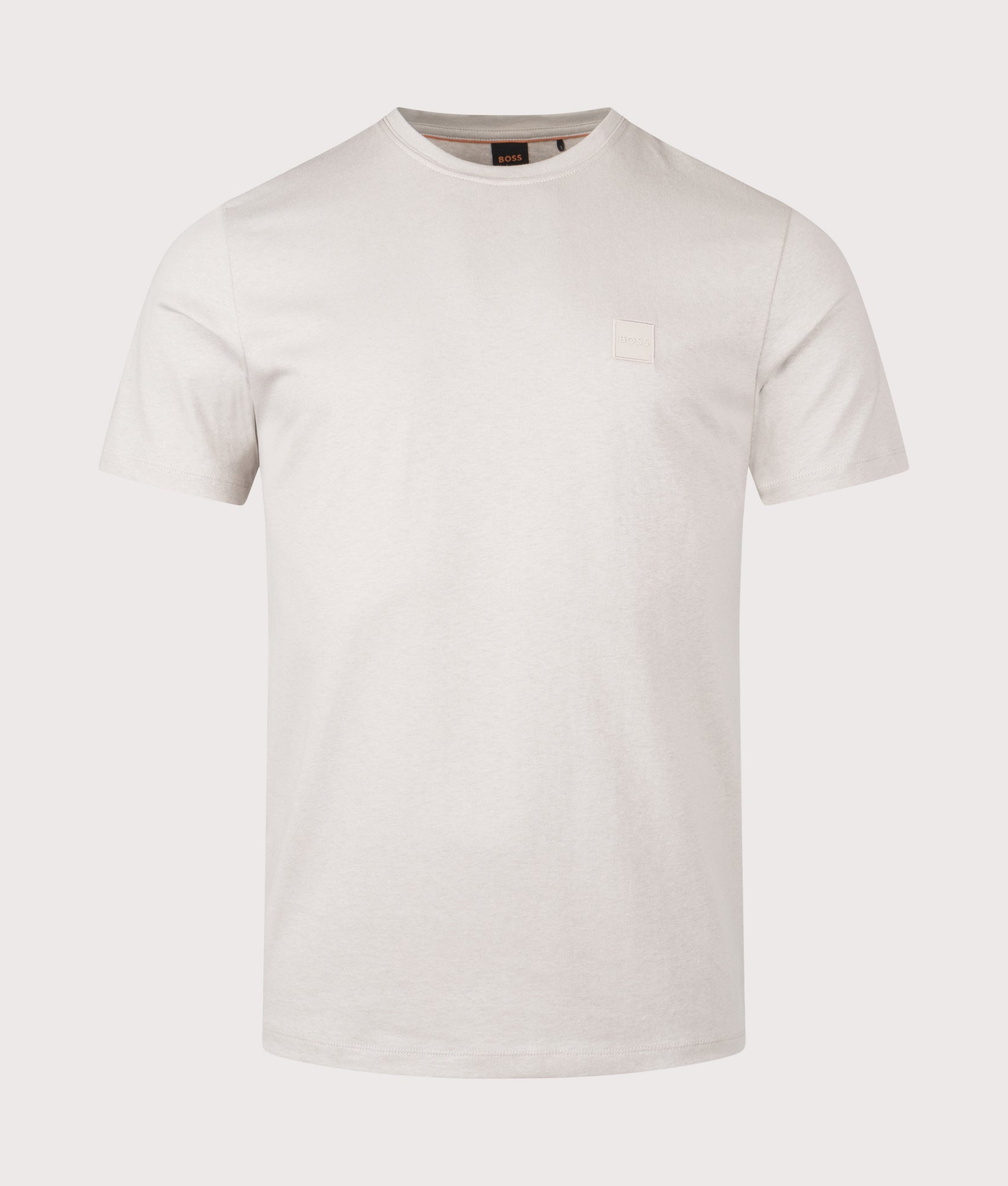 BOSS Tales T-Shirt in Open Grey at EQVVS Menswear. Front shot.