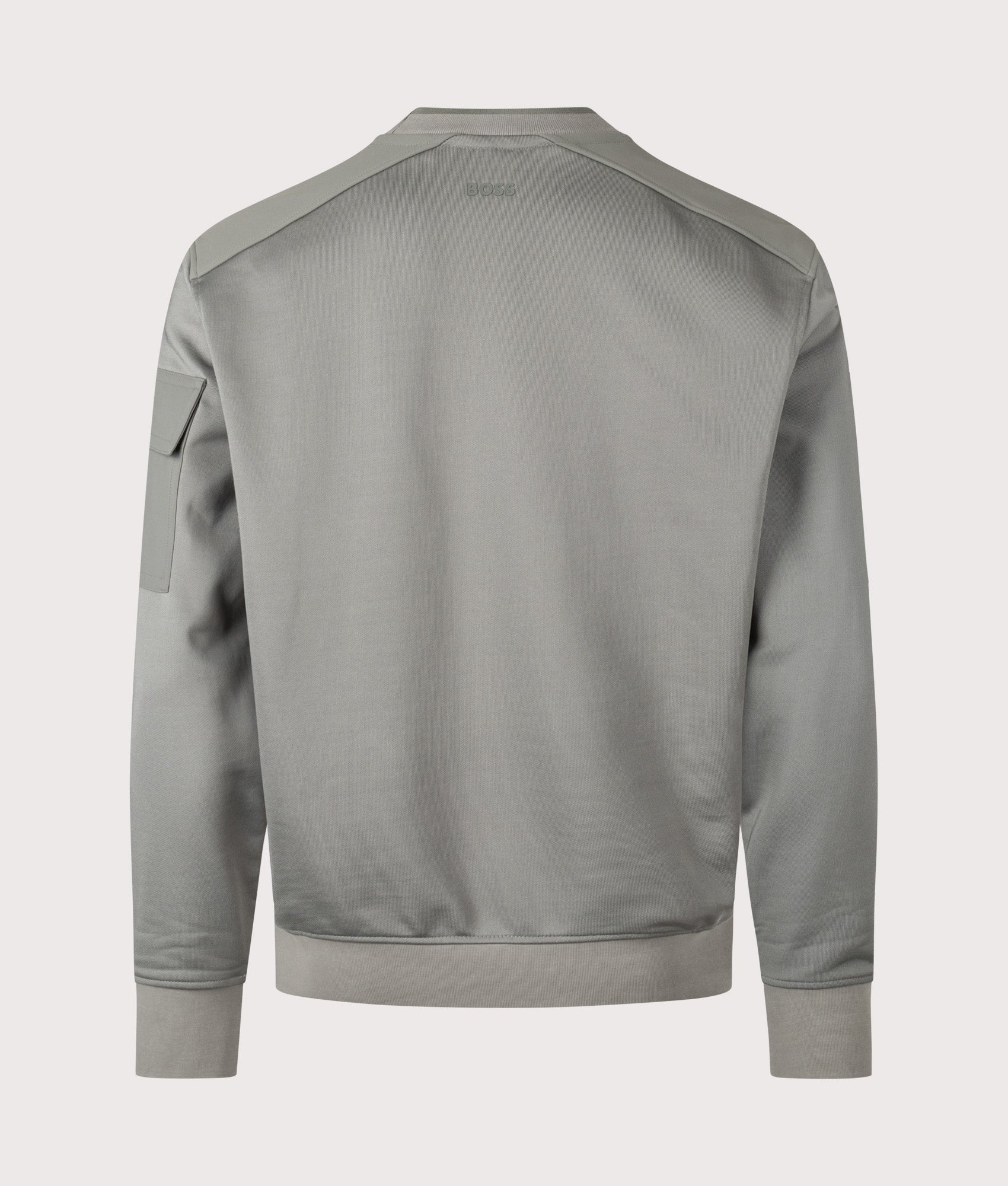 We Functional Sweatshirt in Open Grey | BOSS | EQVVS | Back shot 
