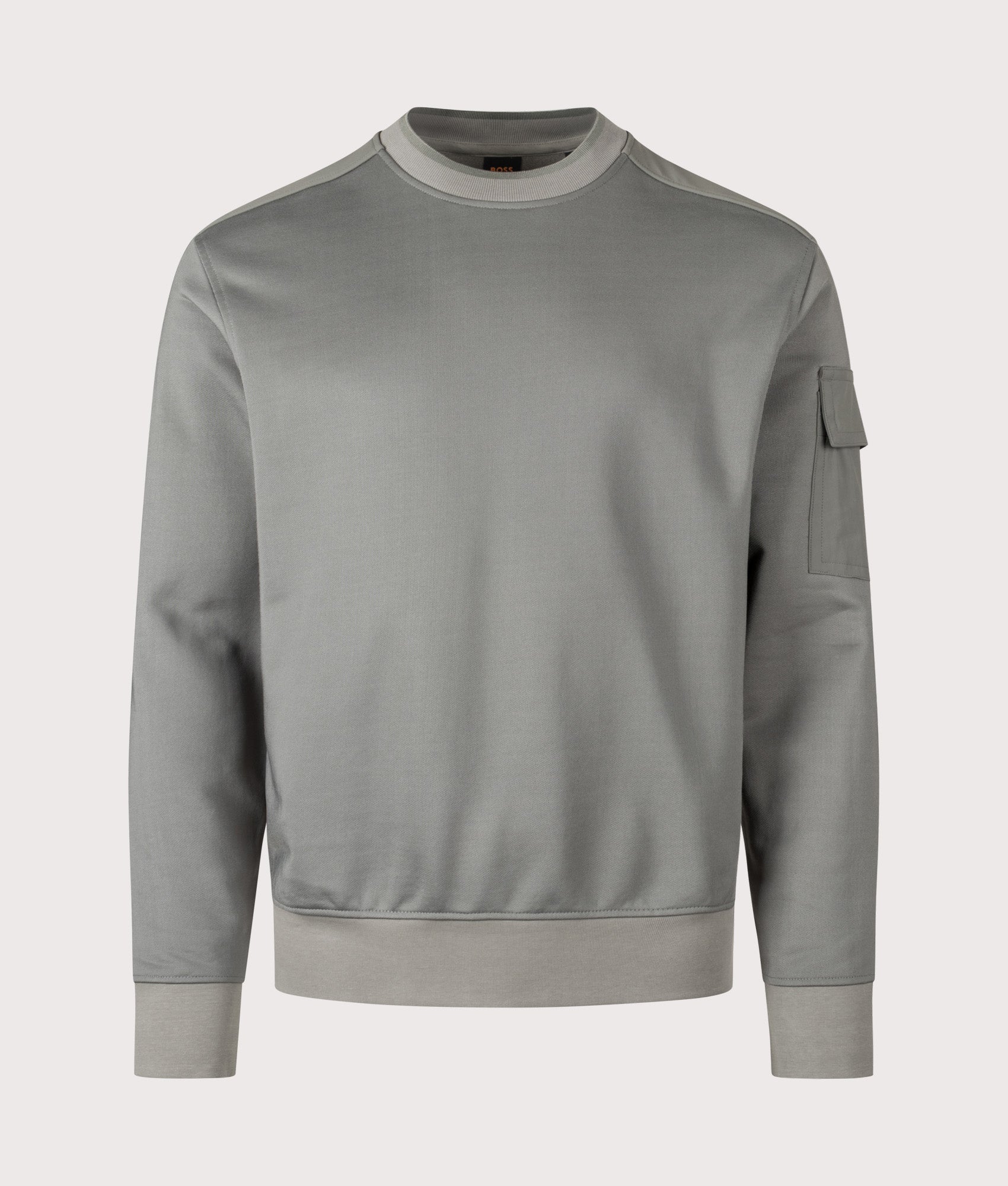 We Functional Sweatshirt in Open Grey | BOSS | EQVVS | Front shot 