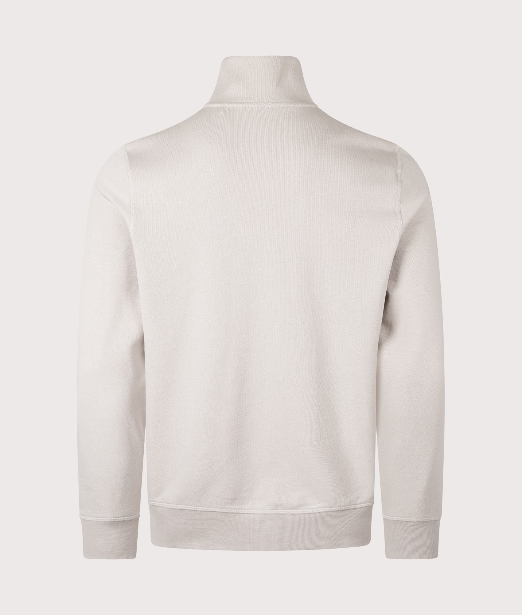 Quarter Zip Zetrust Sweatshirt in Open Grey | BOSS | EQVVS | Back shot 