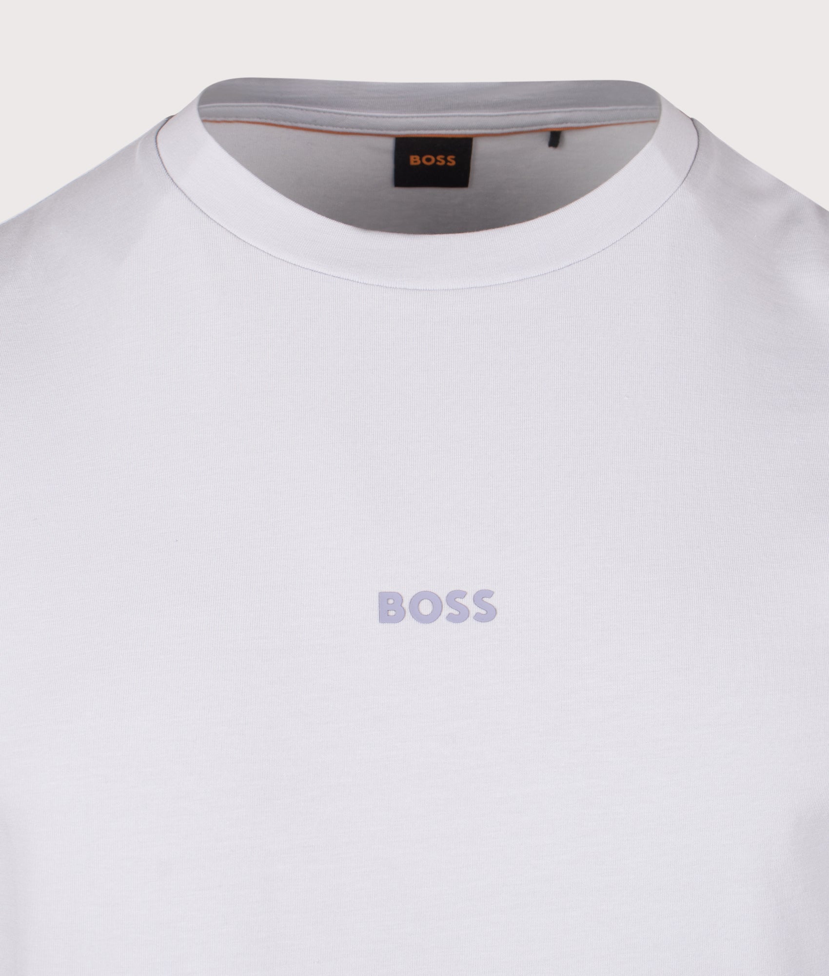 Relaxed Fit TChup T-Shirt in Light/Pastel Grey | BOSS | EQVVS | Front detail shot 