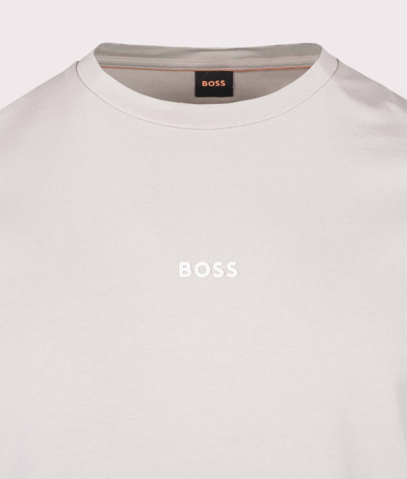 Relaxed Fit TChup T-Shirt in Open Grey | BOSS | EQVVS | Front detail shot 