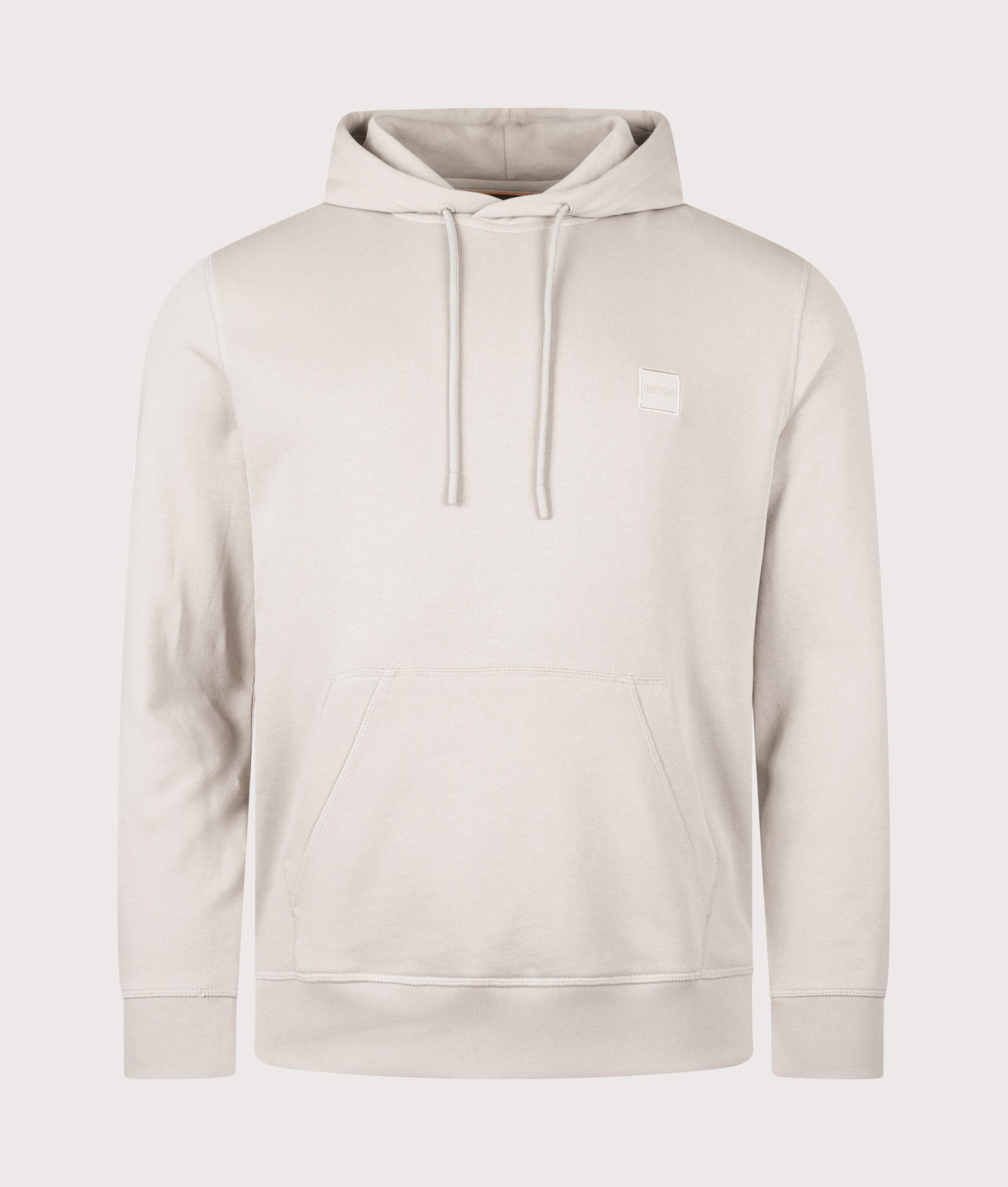 Wetalk Hoodie in Open Grey | 100% Cotton | BOSS | EQVVS | Front shot