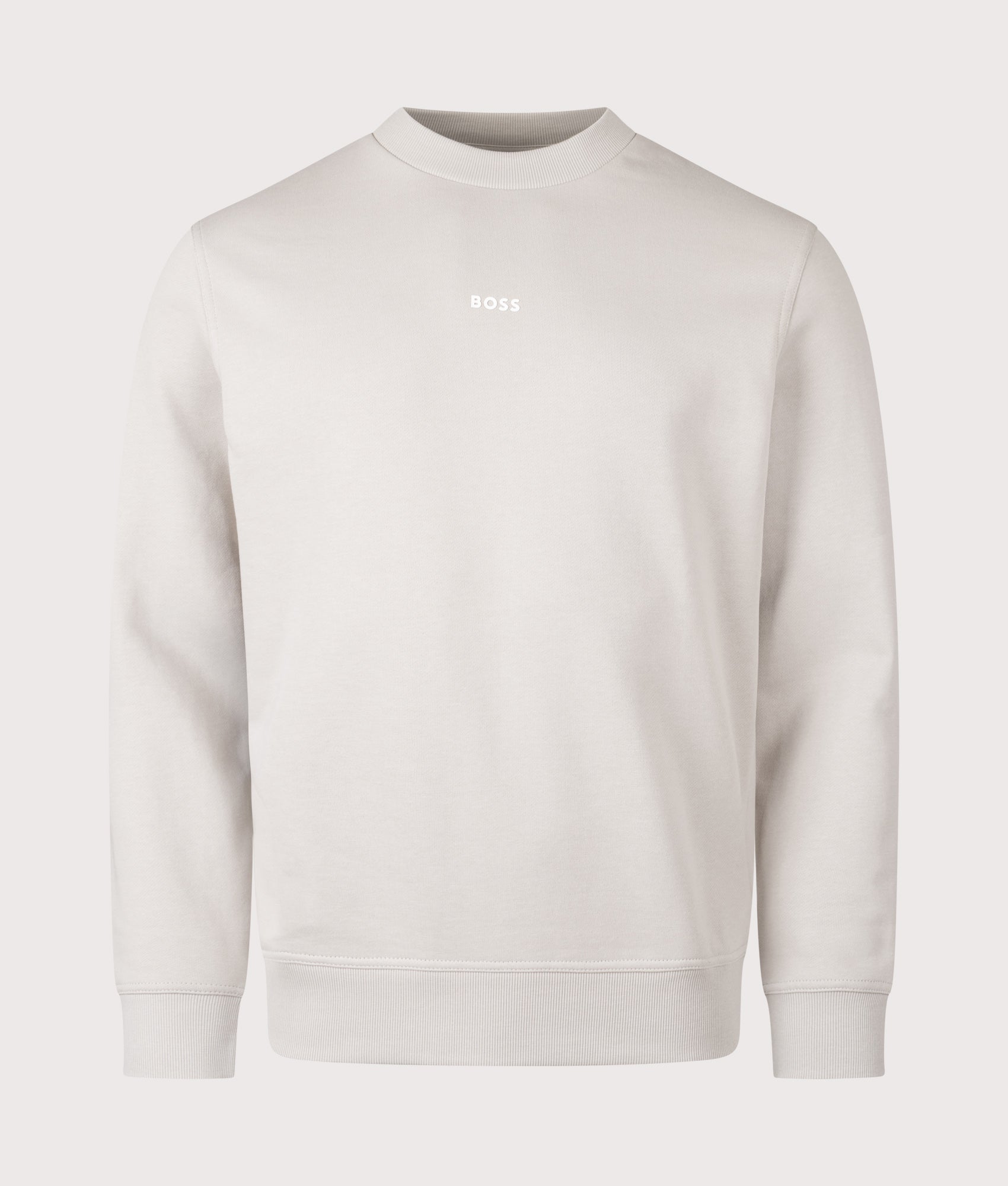 Relaxed Fit WeSmall Sweatshirt in Open Grey | 100% Cotton | BOSS | EQVVS | Front shot 