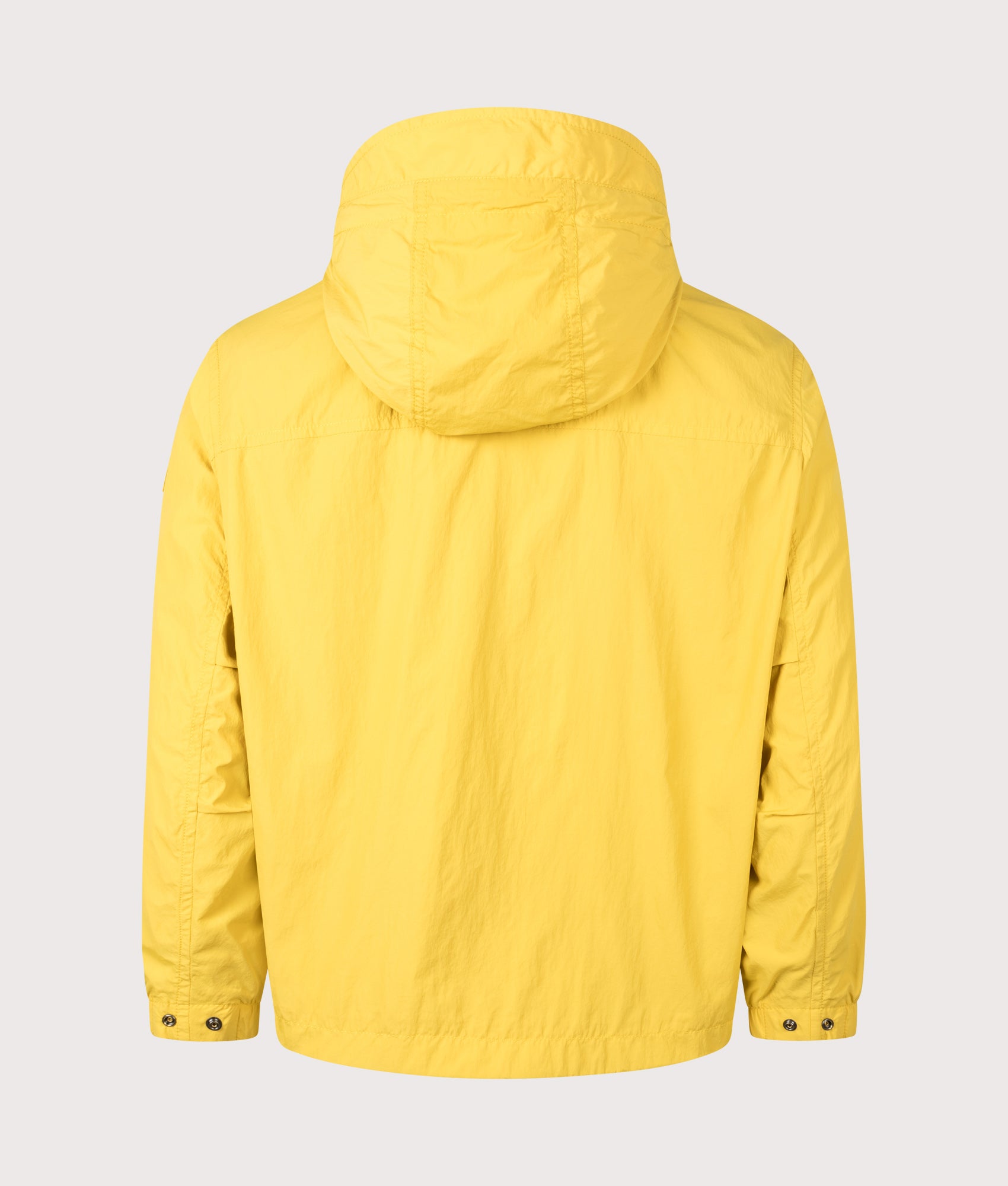 BOSS Orip Jacket in Medium Yellow at EQVVS Menswear. Back shot.