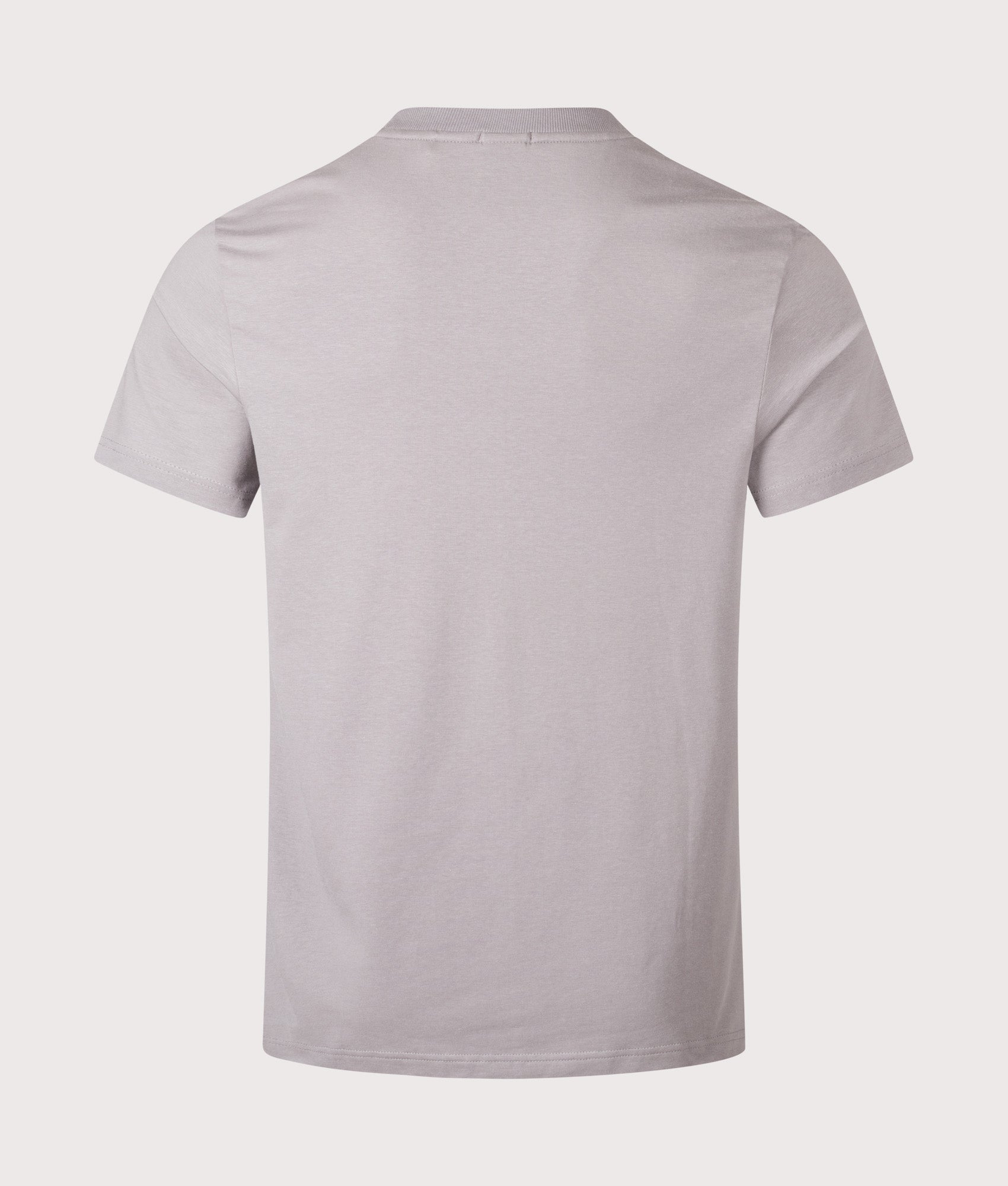 Crew Neck T-Shirt in Open Grey | BOSS | EQVVS | Back shot