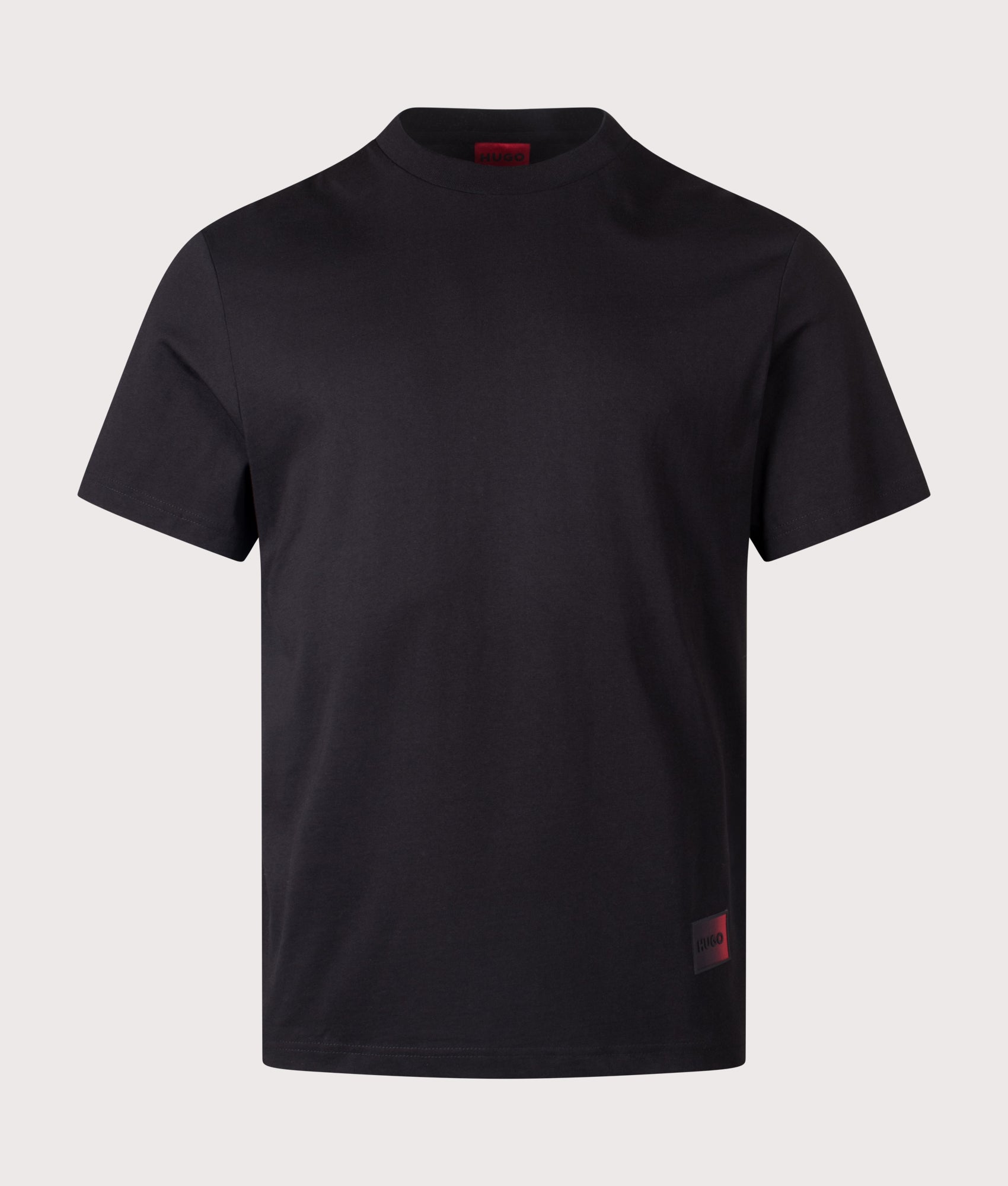 Relaxed Fit Danoto T-Shirt in Black | 100% Cotton | HUGO | EQVVS | Front shot 