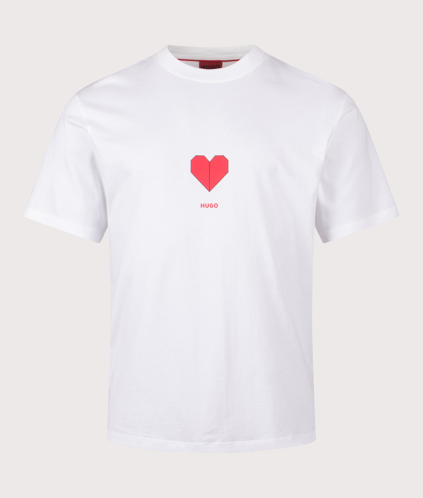 HUGO release the Relaxed Fit Dalentin T-Shirt in White at EQVVS Menswear. Front shot.