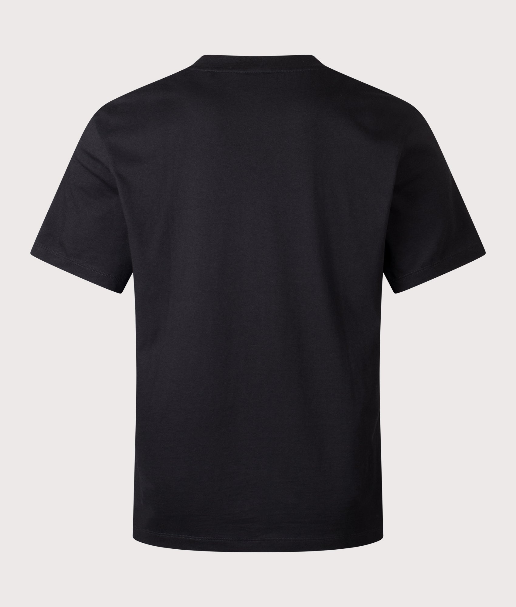 Relaxed Fit Doreston T-Shirt by HUGO in Black. Shot by EQVVS. Back shot.