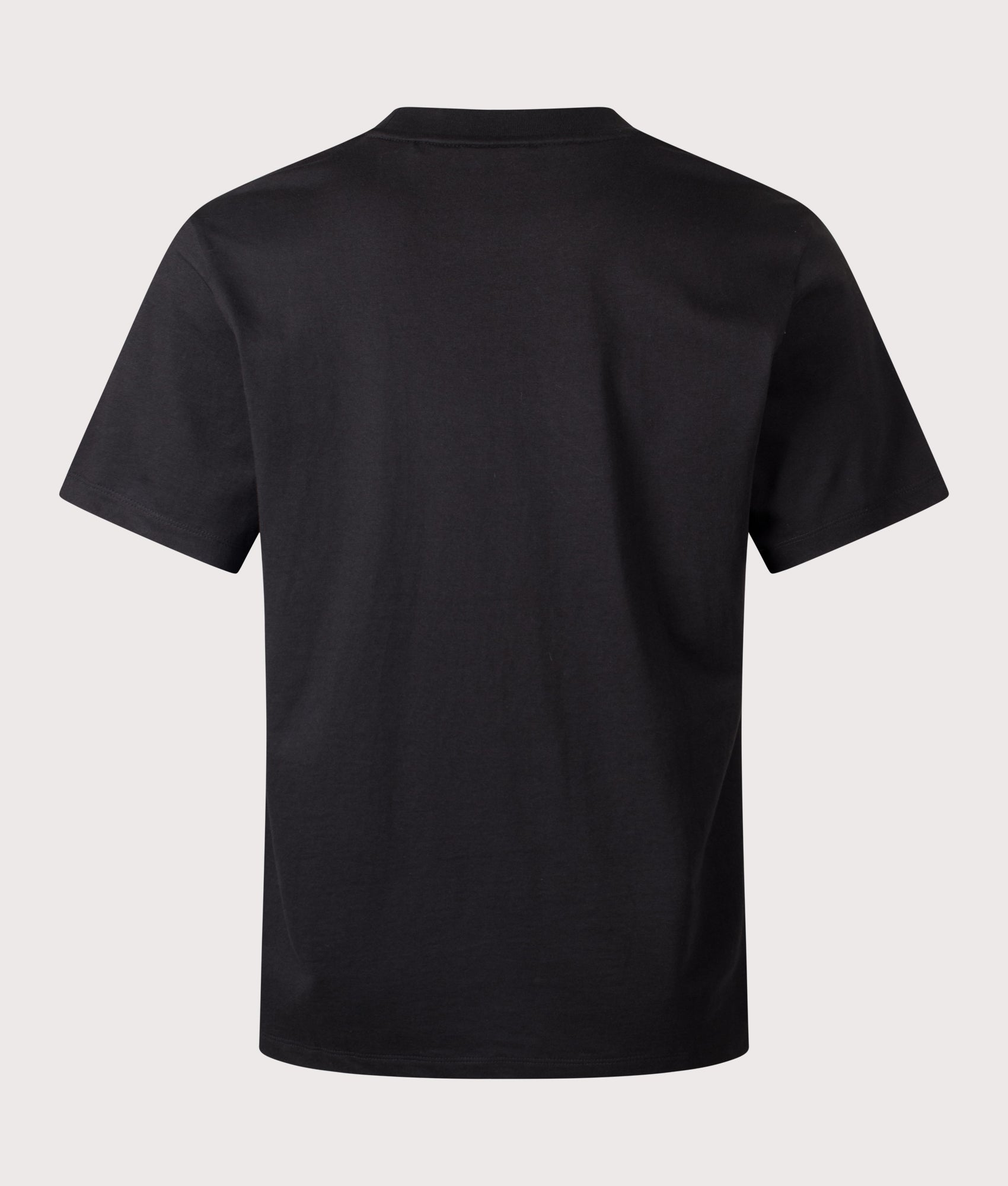 Relaxed Fit Dalent T-Shirt by HUGO in Black. Shot by EQVVS. Back shot.