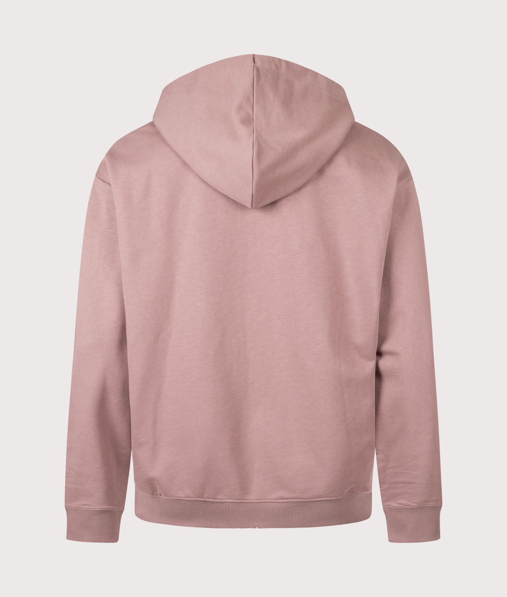 HUGO Relaxed Fit Dapozip Hoodie in Light and Pastel Brown at EQVVS Menswear. Back shot.