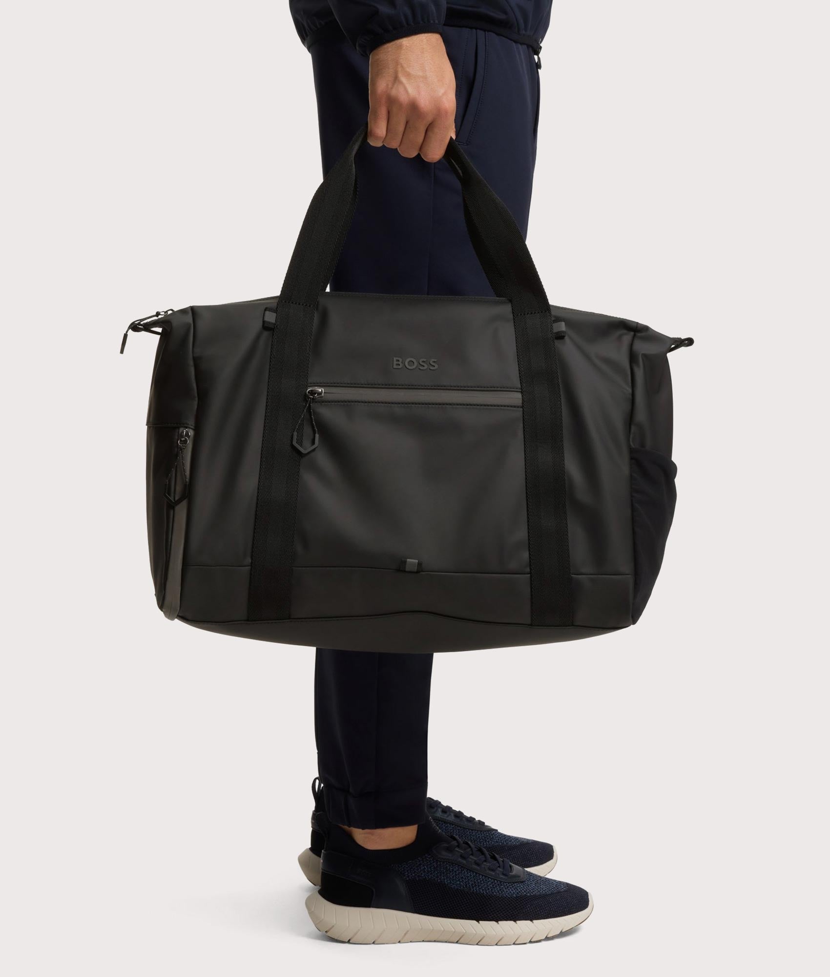 Stenson Holdall Bag in Black | BOSS | EQVVS | Model shot 