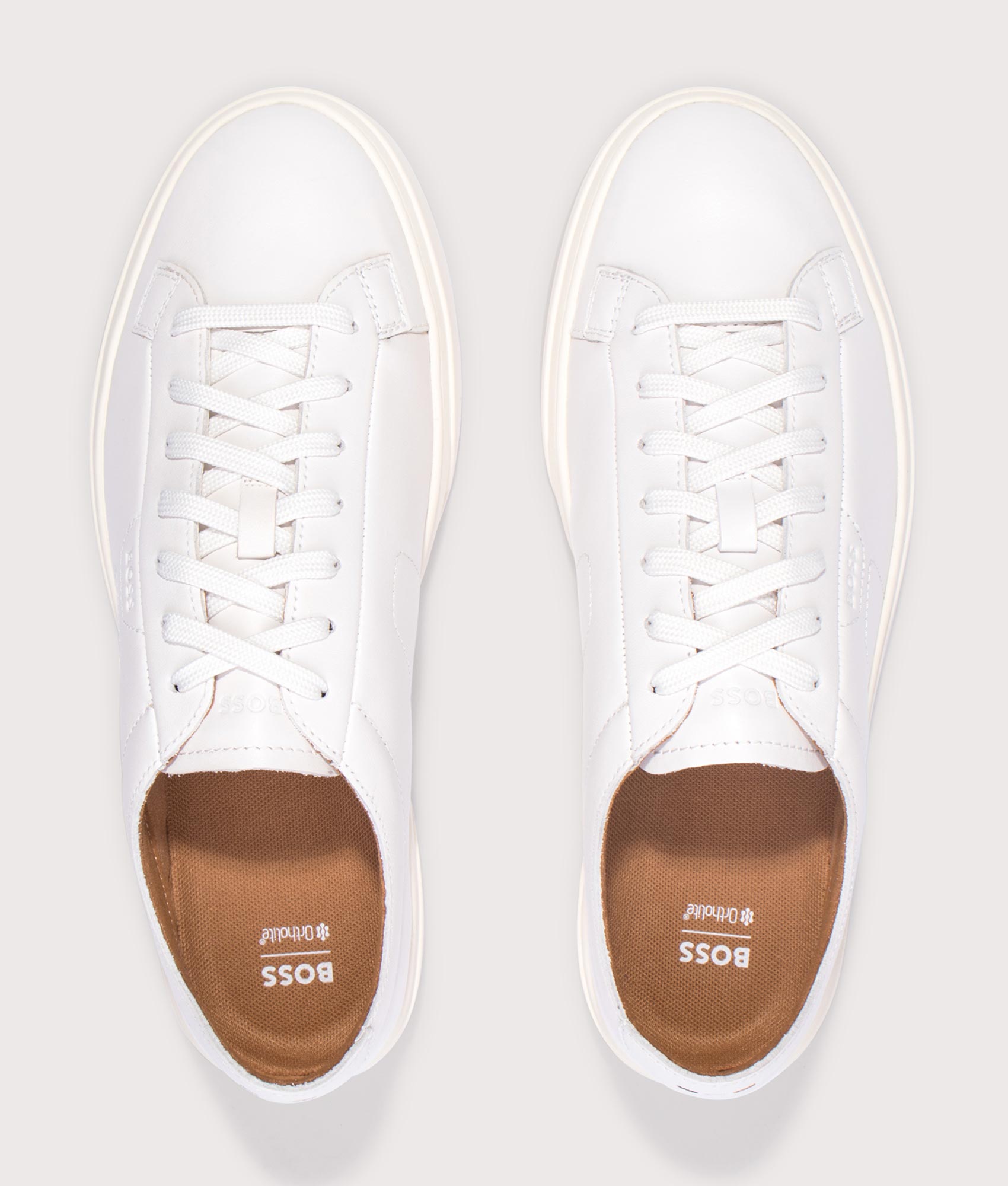 Kieran Tenn Trainers in White | BOSS | EQVVS | Top shot 