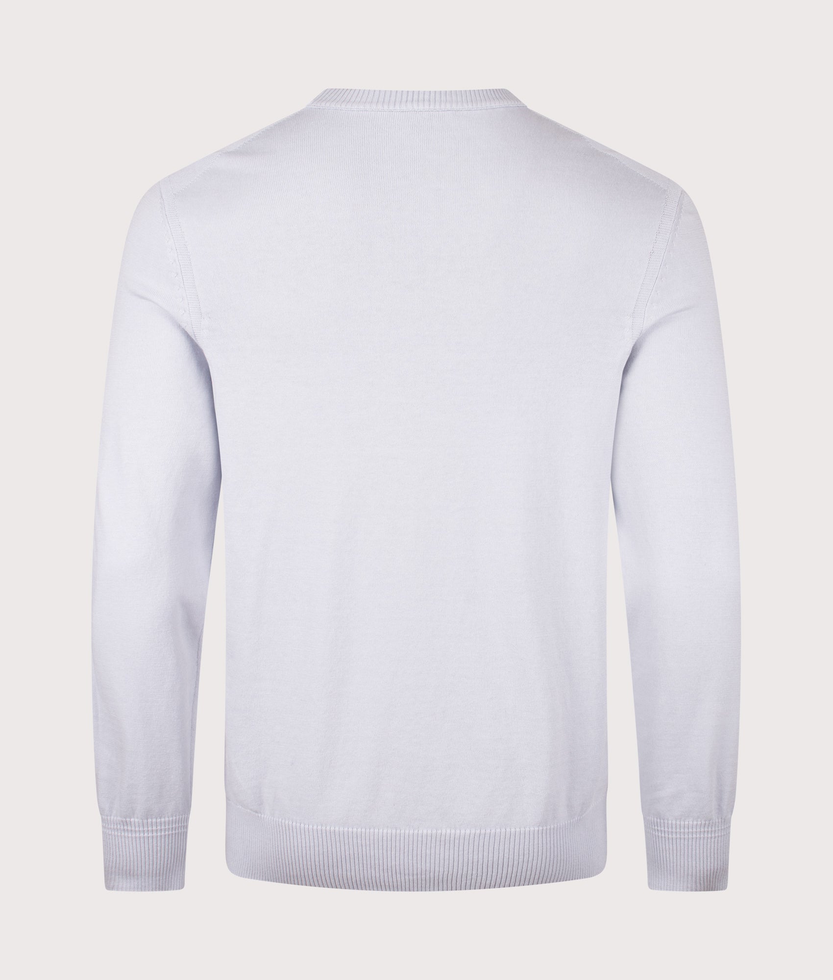 Asac Crewneck Knit in Light/Pastel Grey | BOSS | EQVVS | Back shot 