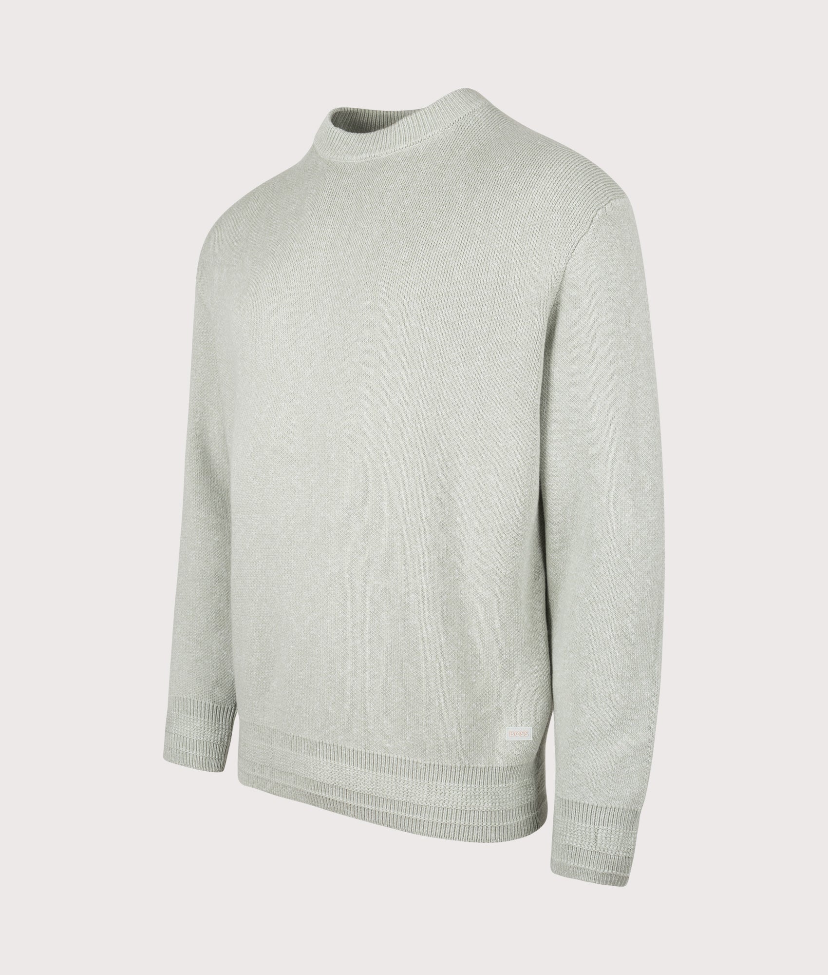 Kokoage Jumper in Silver | 100% Cotton | BOSS | EQVVS | Front angle shot 