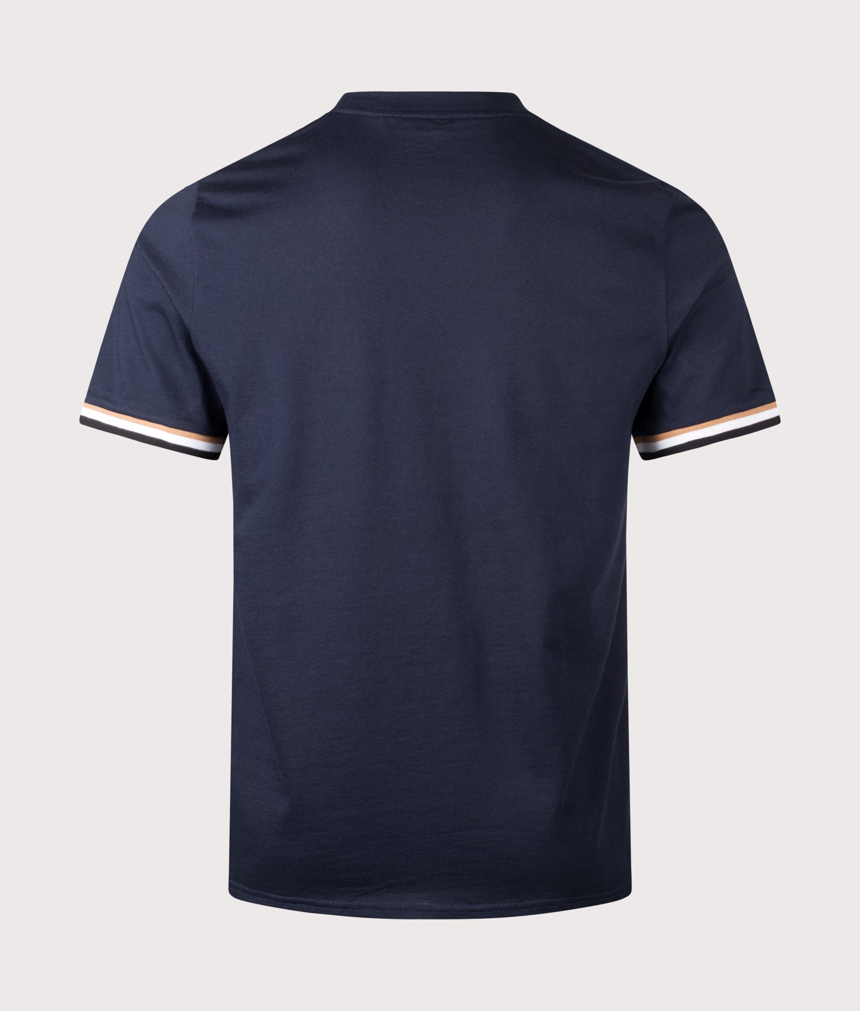 Iconic T-Shirt in Dark Blue by BOSS. Shot by EQVVS. Back shot.