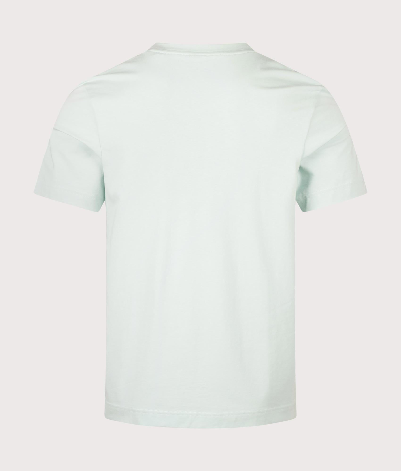 BOSS Relaxed Fit TChup T-Shirt in Turquoise/Aqua at EQVVS Menswear. Back shot.
