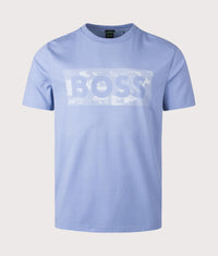 Globe Logo Pattern T-Shirt: 459 Light/Pastel Blue 