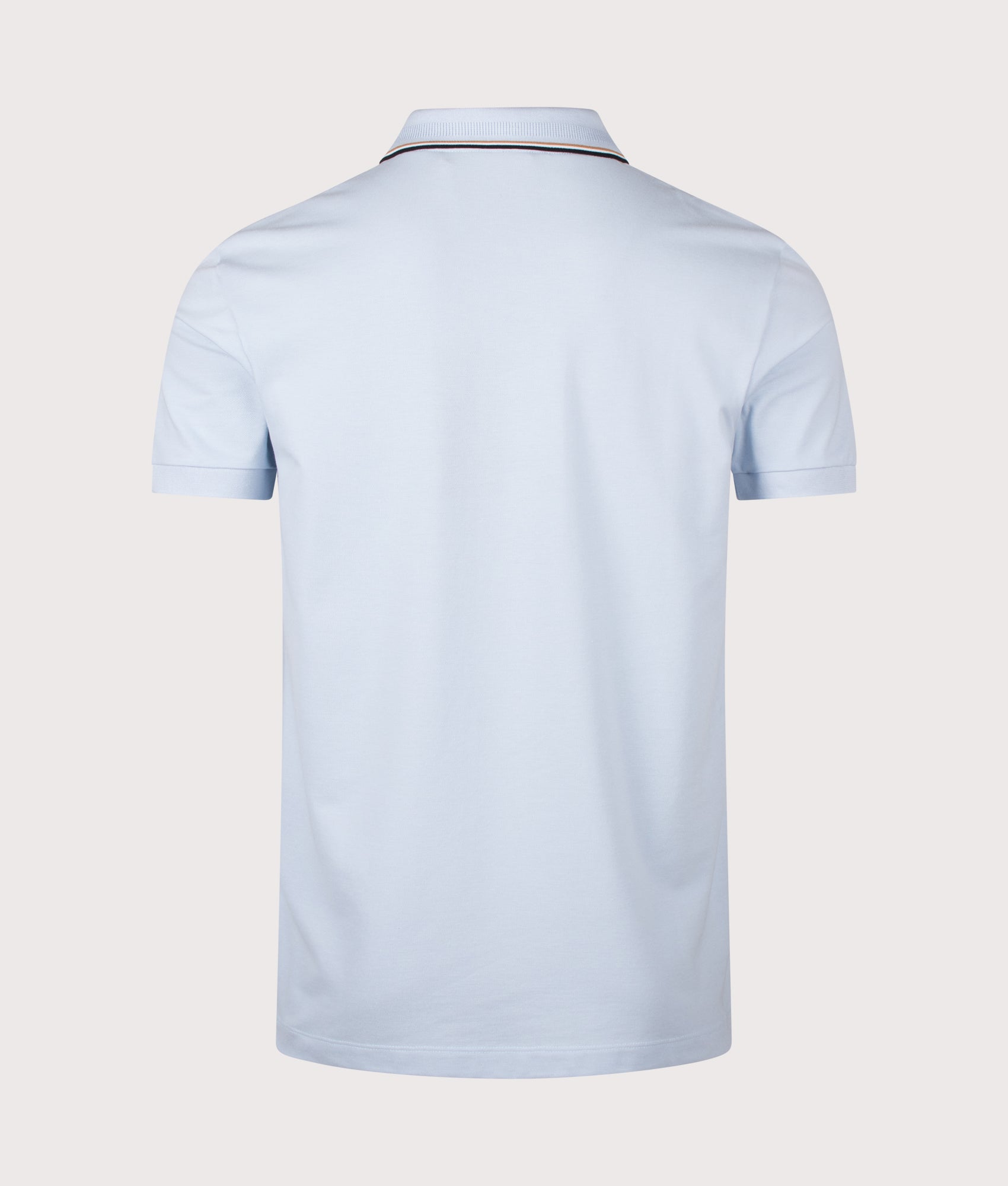 Birdie Paule Polo Shirt in Open Blue by BOS. Shot by EQVVS. Back shot.