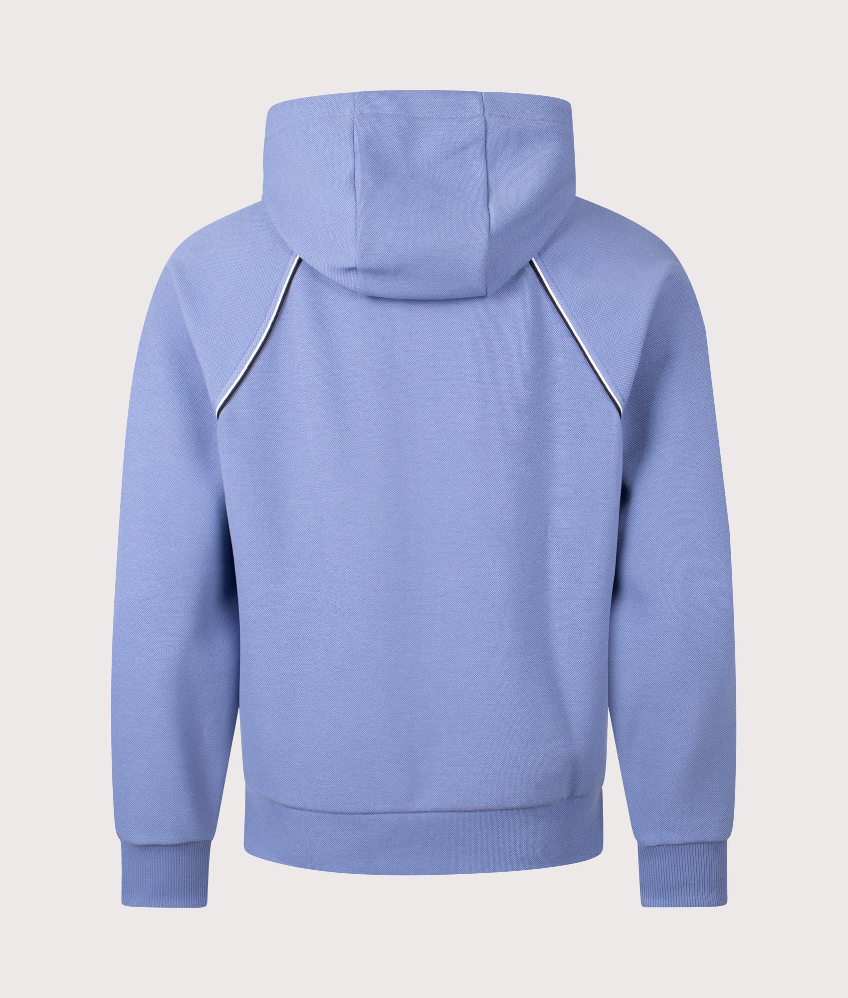 BOSS Join Saggy Zip Through Hoodie  in Light and Pastel Blue at EQVVS Menswear. Back shot.