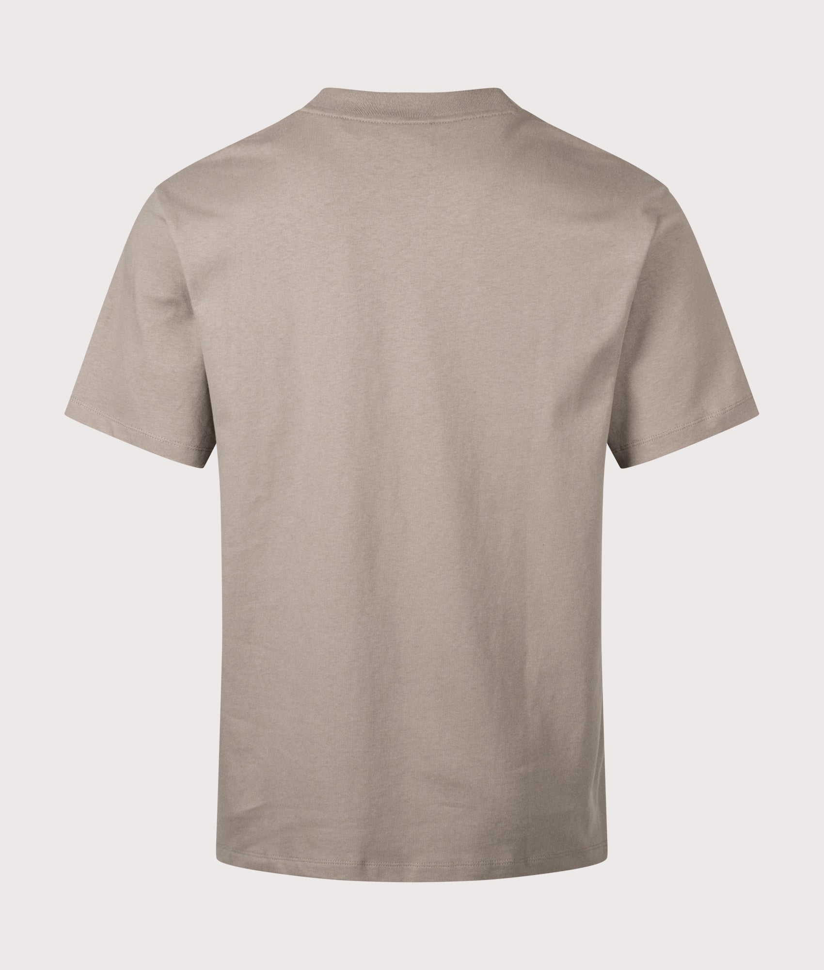 HUGO Relaxed Fit Dapolino T-Shirt in Light/Pastel Brown at EQVVS Menswear. Back shot.