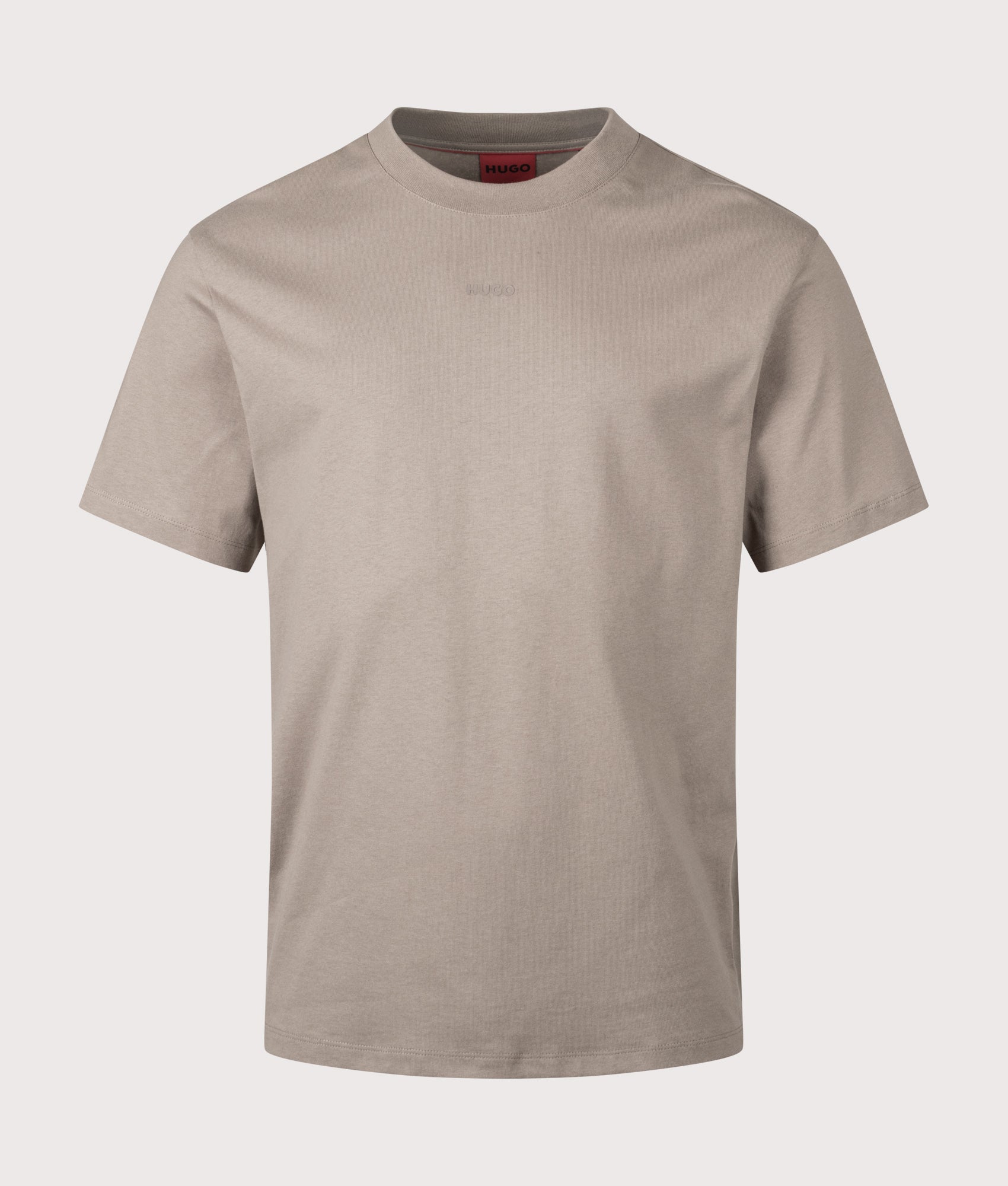 HUGO Relaxed Fit Dapolino T-Shirt in Light/Pastel Brown at EQVVS Menswear. Front shot.