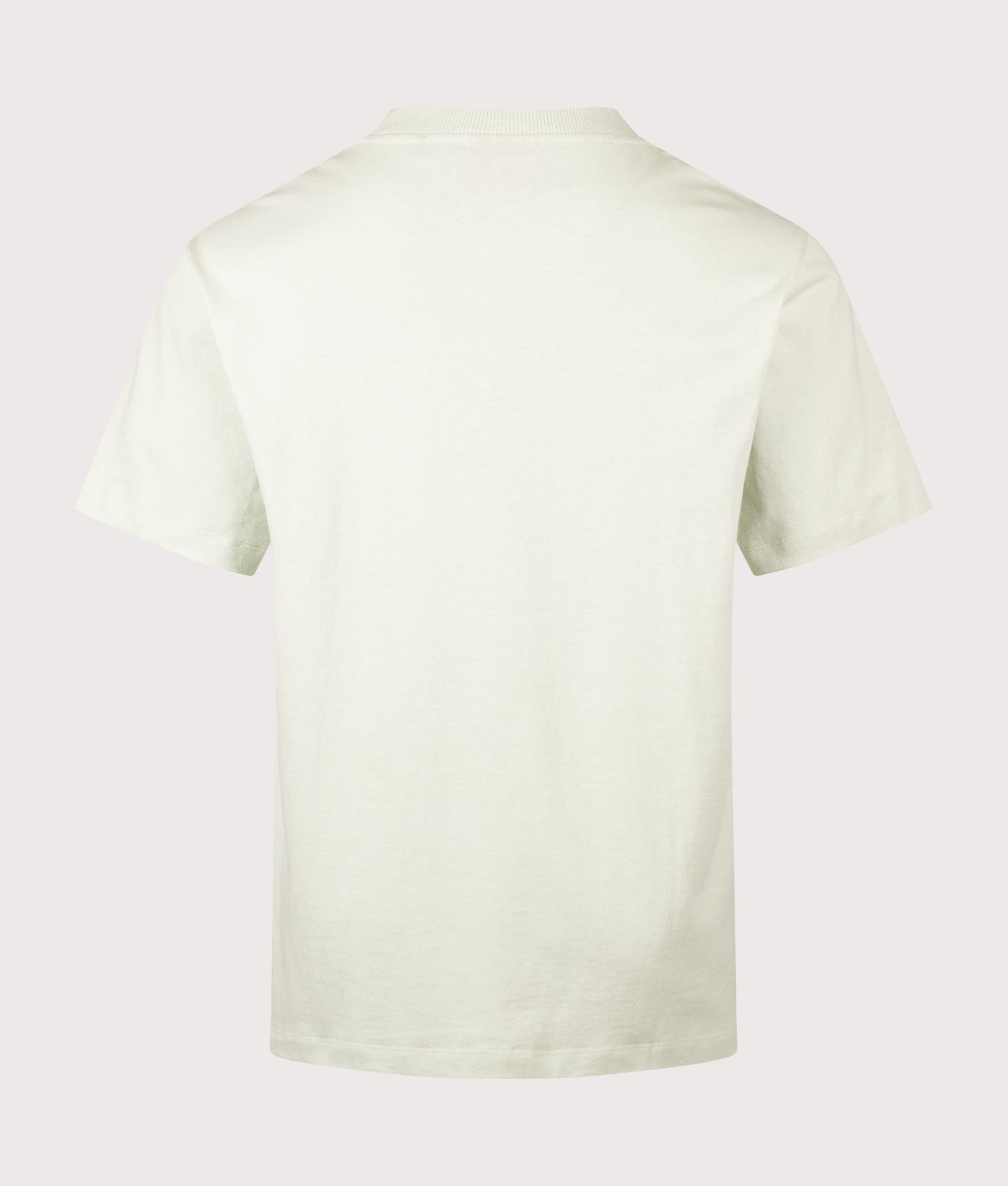 Relxed Fit Darro T-Shirt in Light Pastel Green by HUGO. Shot by EQVVS. Back shot.