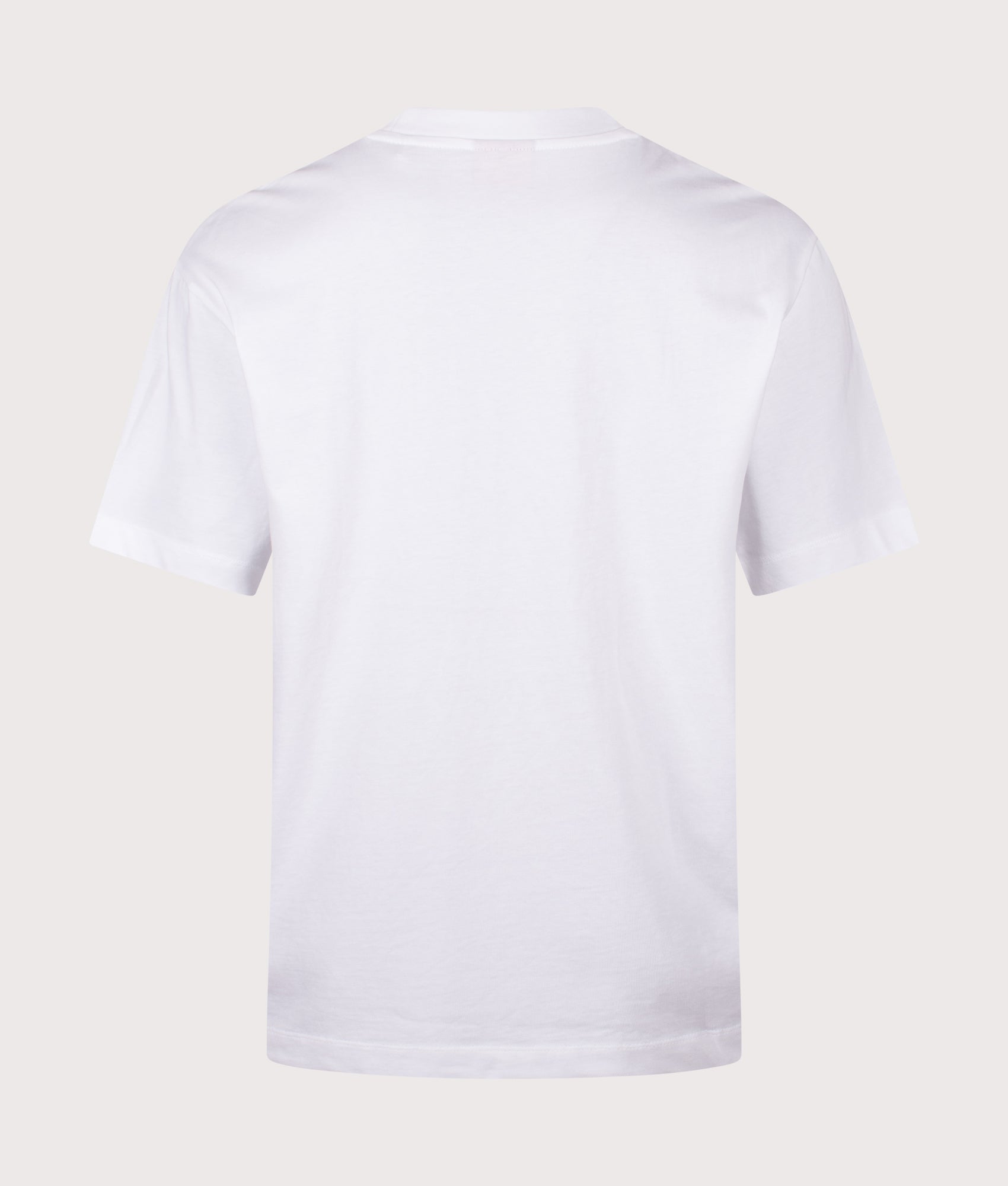 HUGO Oversized Draxon T-Shirt in White at EQVVS Menswear. Back shot.