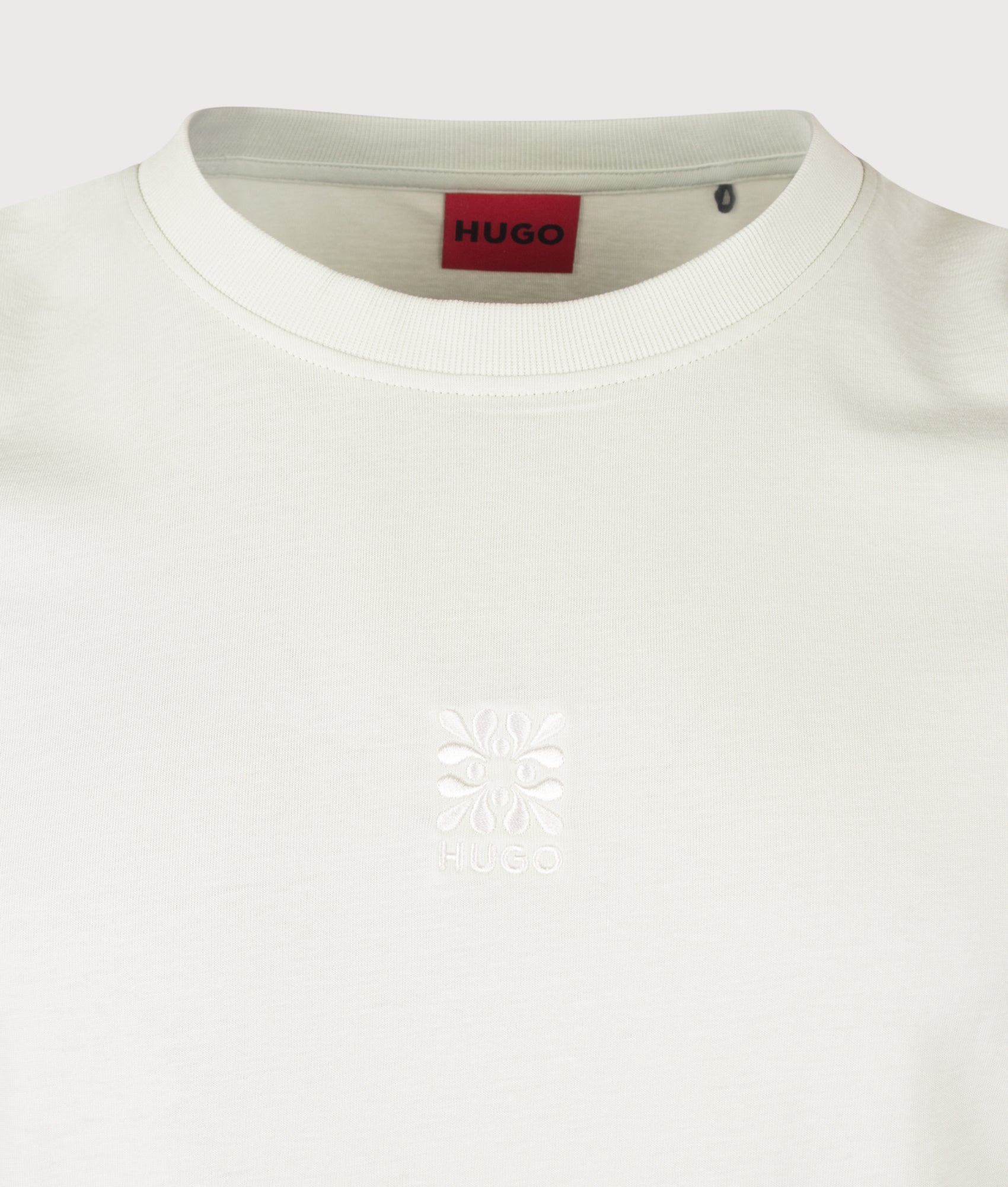Darusi T-Shirt in Light/ Pastel Green by HUGO. Shot by EQVVS. Detail shot.