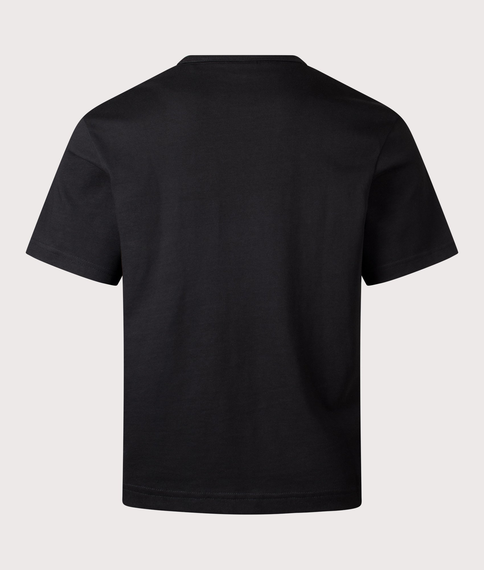 HUGO Oversized Draxon T-Shirt in Black at EQVVS Menswear. Back shot.