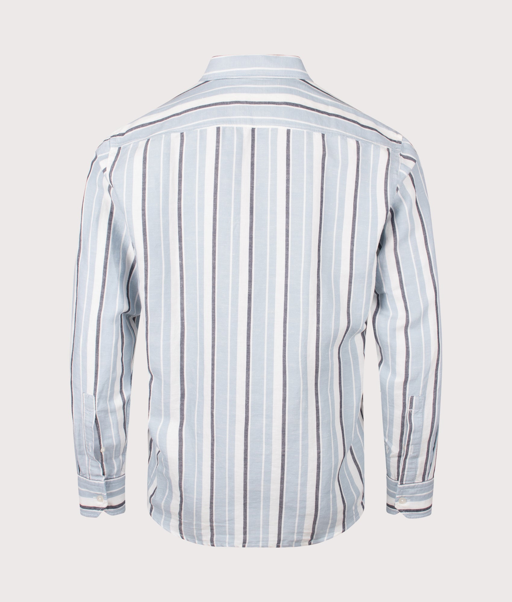 Ricoplus Shirt in Light/Pastel Blue by BOSS. Shot by EQVVS. Back shot.