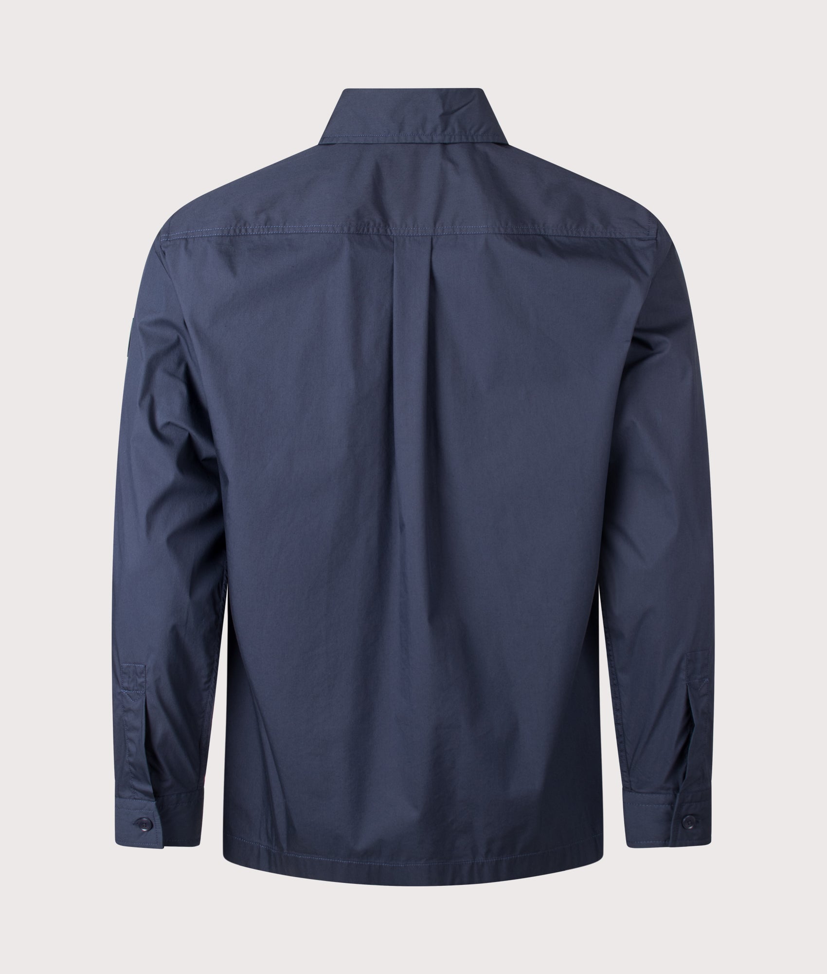 Lockyo Shirt in Dark Blueby BOSS. Shot by EQVVS. Back shot.