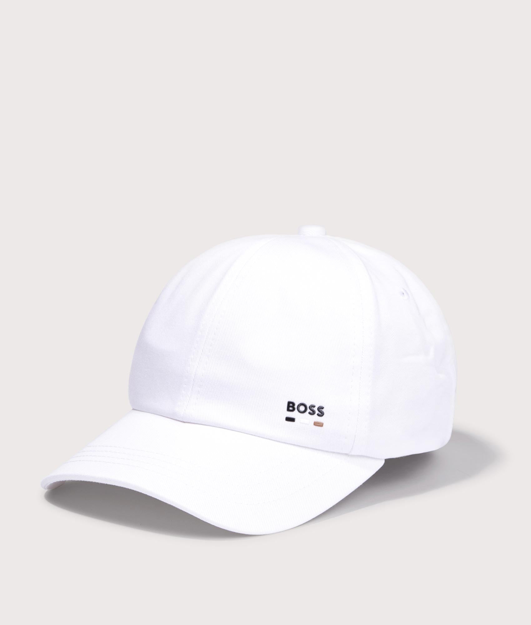 Zed BOSS Icon Cap in White by BOSS Shot by EQVVS. Front angled shot.