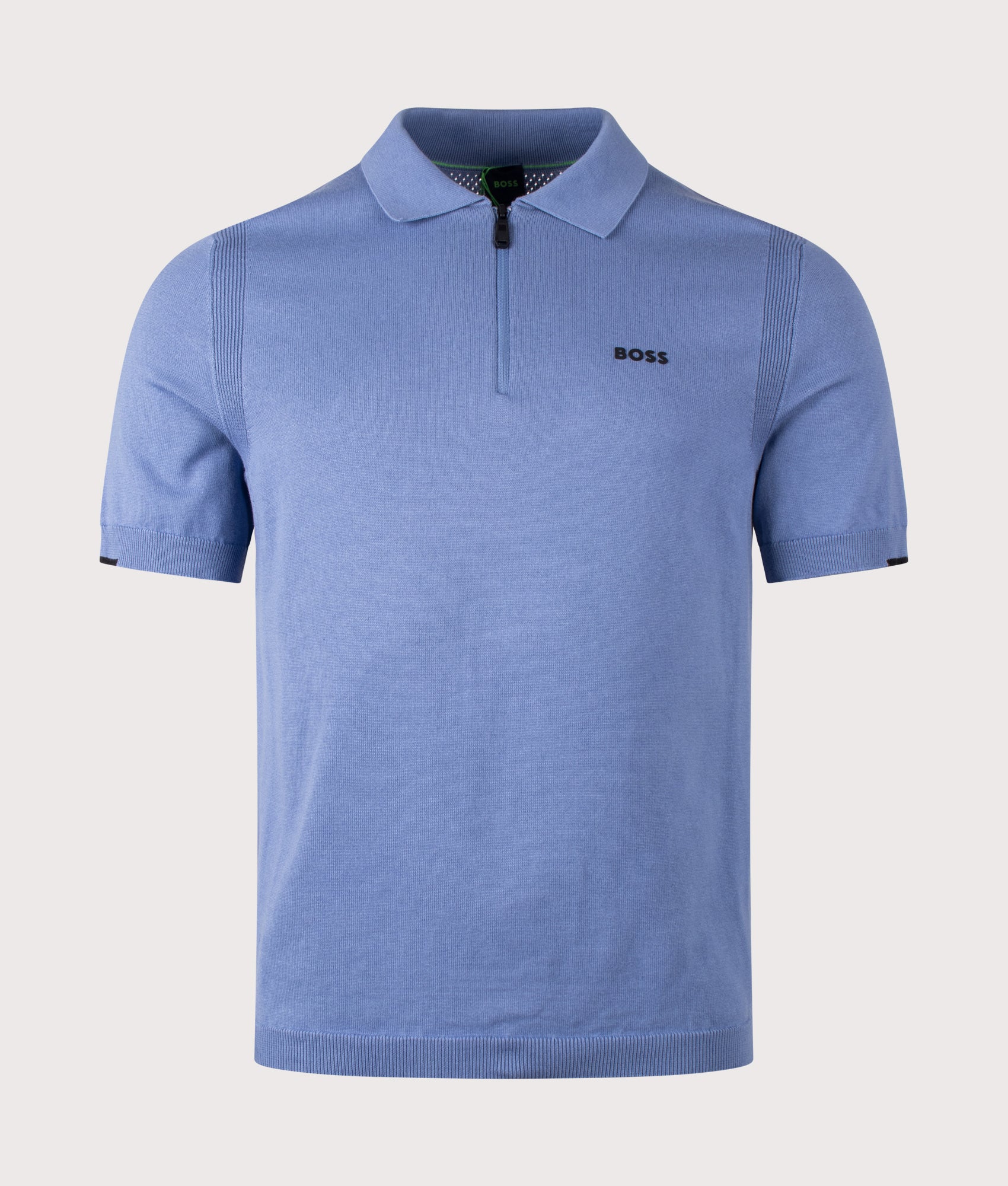 Ever-X Polo Shirt in Light/Pastel Blue in Light/Pastel Blue by BOSS. Shot by EQVVS. Front shot.