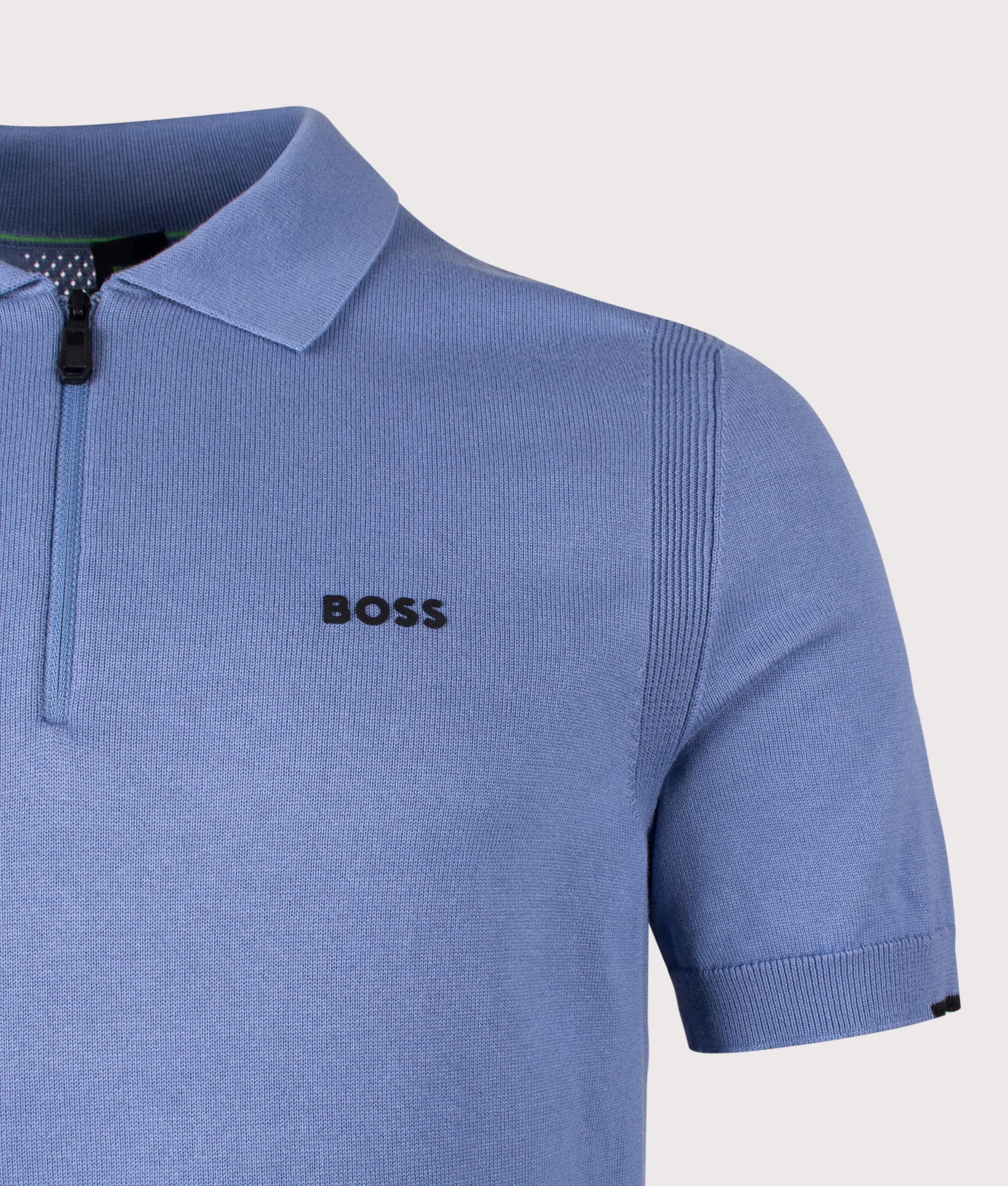Ever-X Polo Shirt in Light/Pastel Blue in Light/Pastel Blue by BOSS. Shot by EQVVS. Detailed shot.