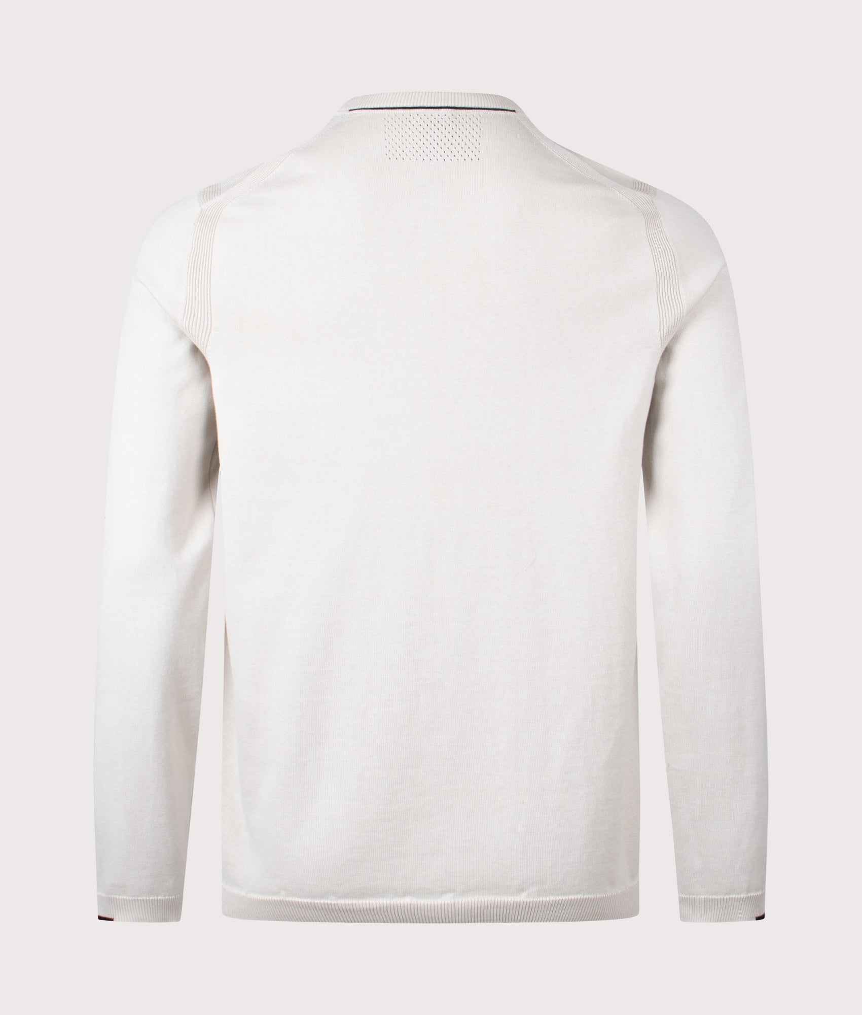 Ever-X Crew Neck Jumper in Light Beige | 100% Cotton | BOSS | EQVVS | Back shot 