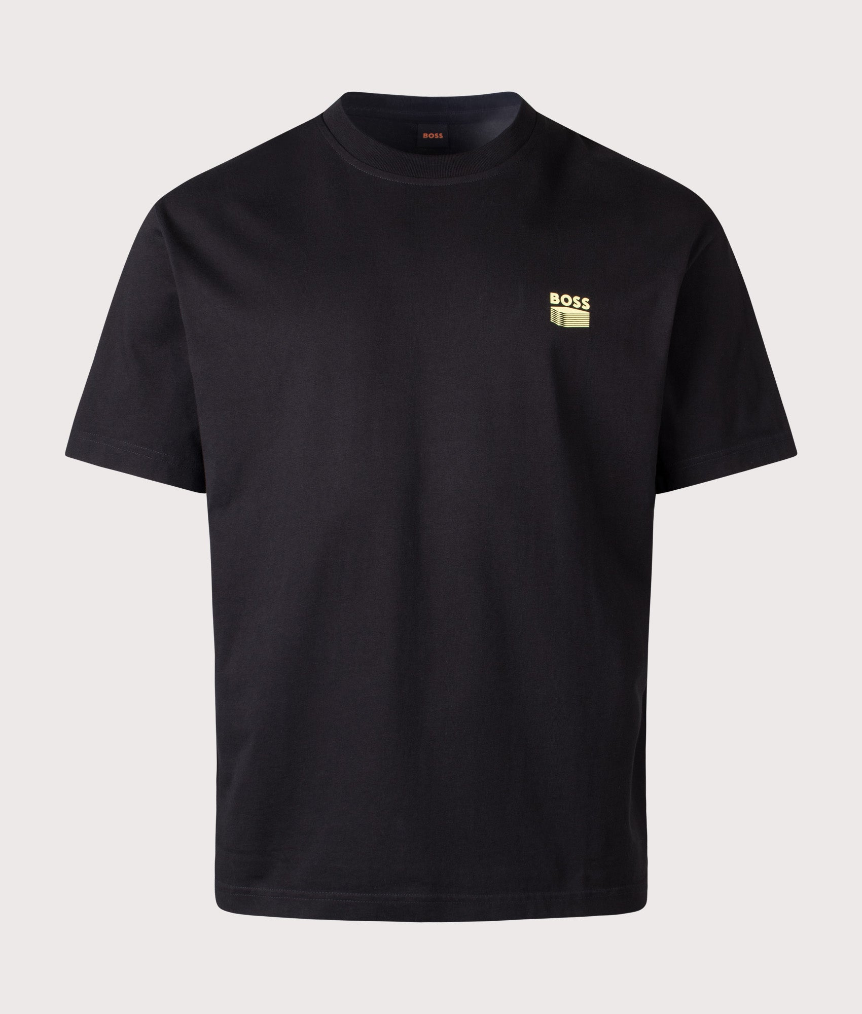 BOSS Brutalism T-Shirt in Black at EQVVS Menswear. Front shot.