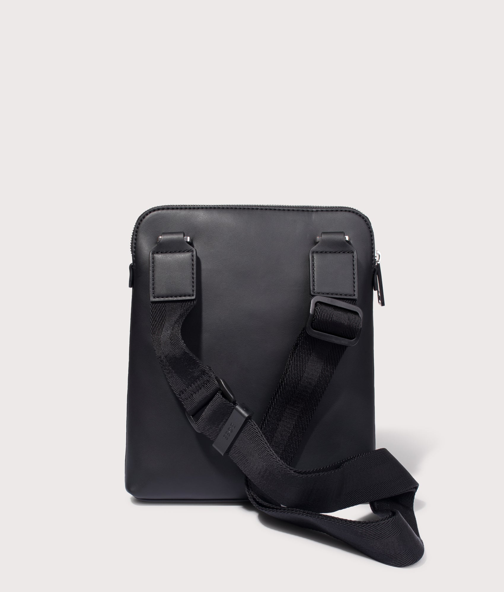 BOSS Ray Envelope Bag in Black at EQVVS Menswear. Back shot.