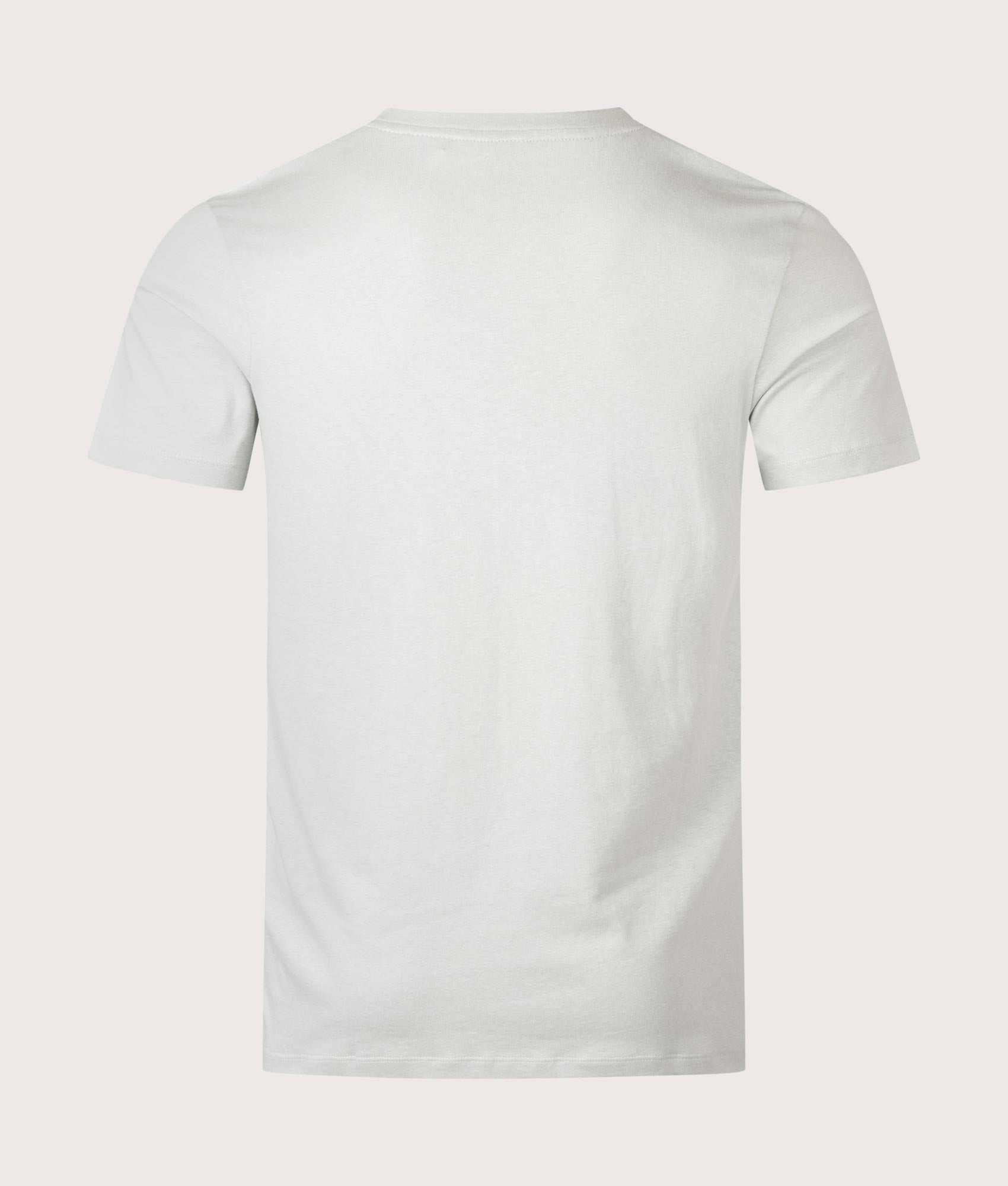 BOSS Tales T-Shirt in Silver at EQVVS Menswear. Back shot.