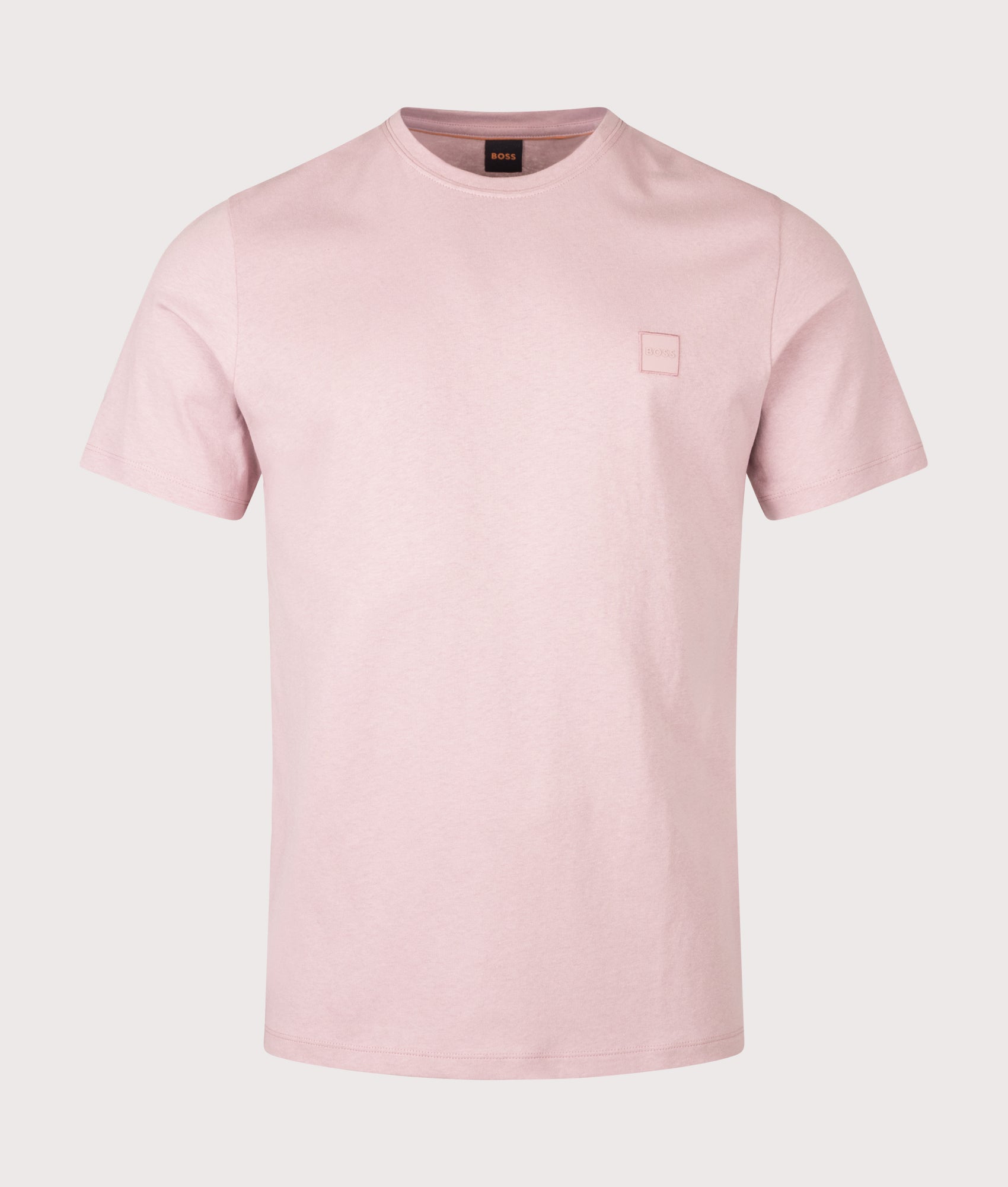BOSS Regular Fit Tales T-Shirt in Light/Pastel Purple at EQVVS Menswear. Front shot.