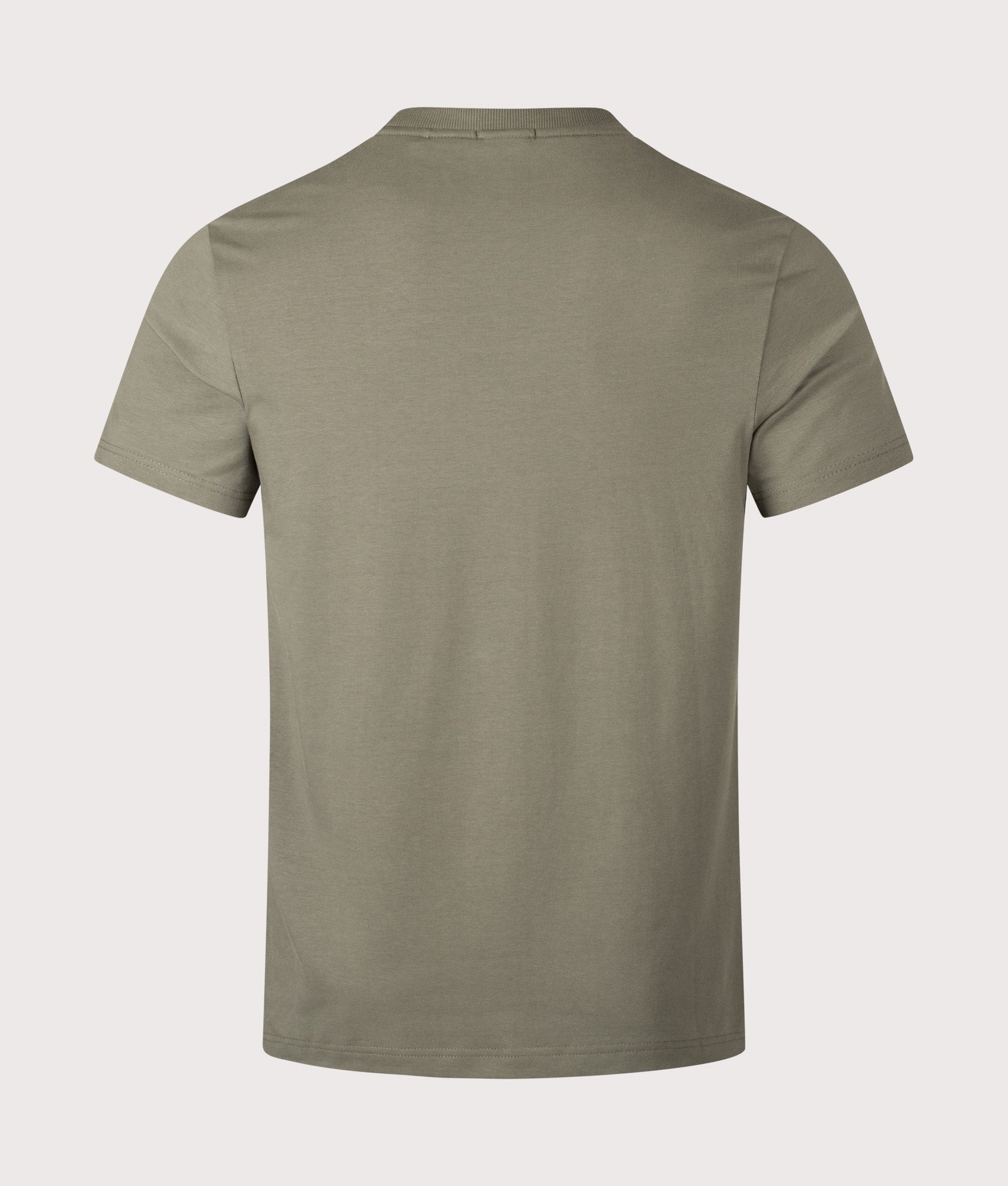 Crew Neck T-Shirt in Dark Beige | BOSS | EQVVS | Back shot
