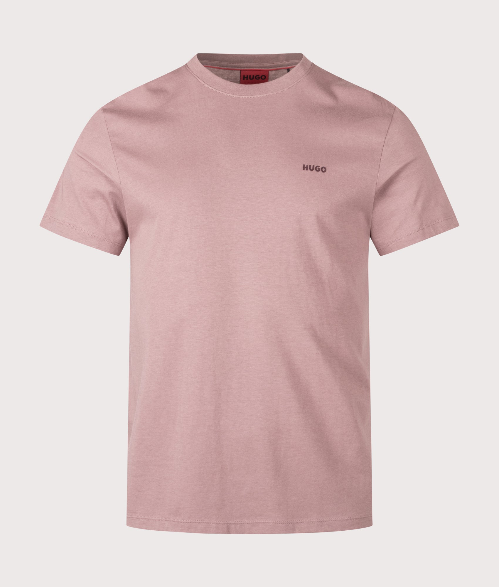 HUGO Dero222 T-Shirt in Light/Pastel Brown at EQVVS Menswear. Front shot.