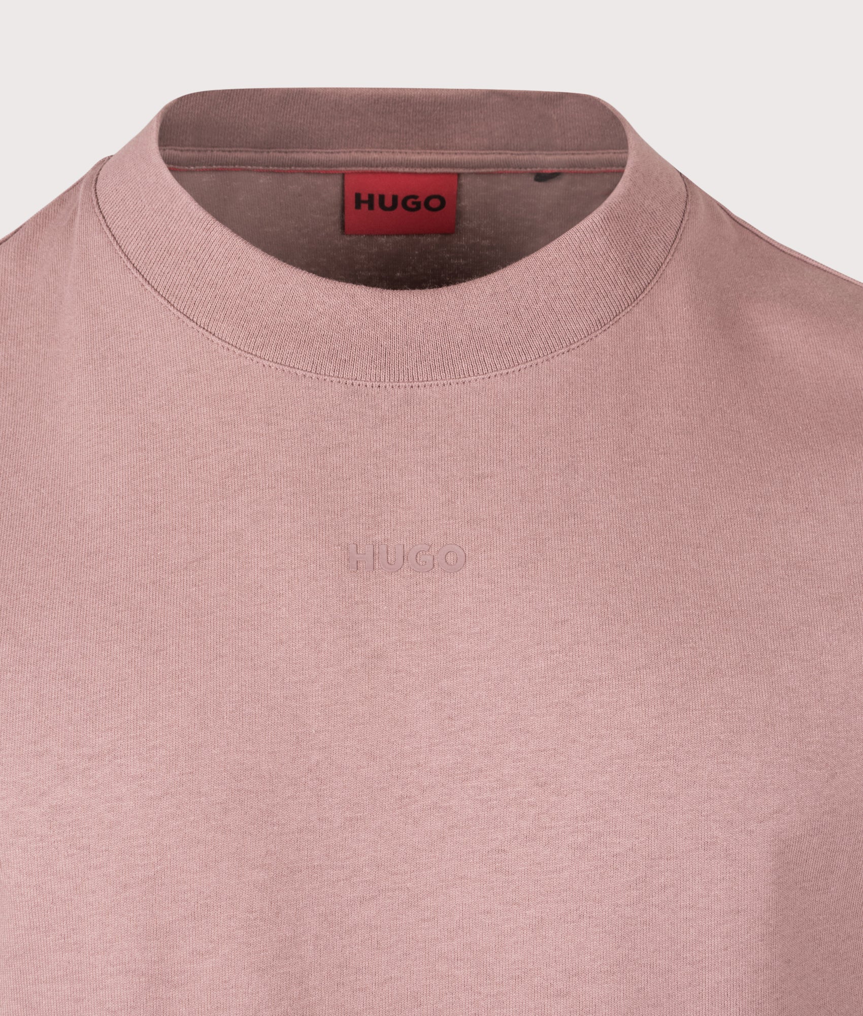 Relaxed Fit Dapolino T-Shirt in Light/Pastel Brown | 100% Cotton | HUGO | EQVVS | Front detail shot 