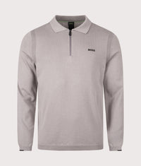 Ever-X Knitted Long Sleeve Polo Shirt: 063 Open Grey 