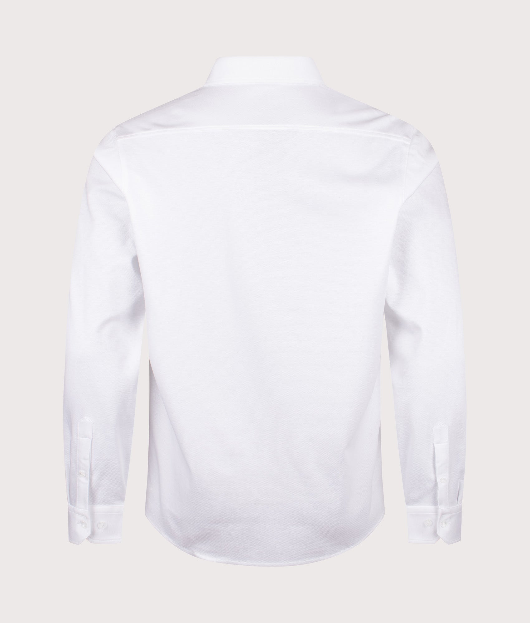 Motion Shirt in Open White | 100% Cotton | BOSS | EQVVS | Back shot