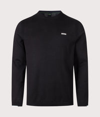 Regular Fit Ever-X Crew Neck Knitted Jumper: 001 Black 