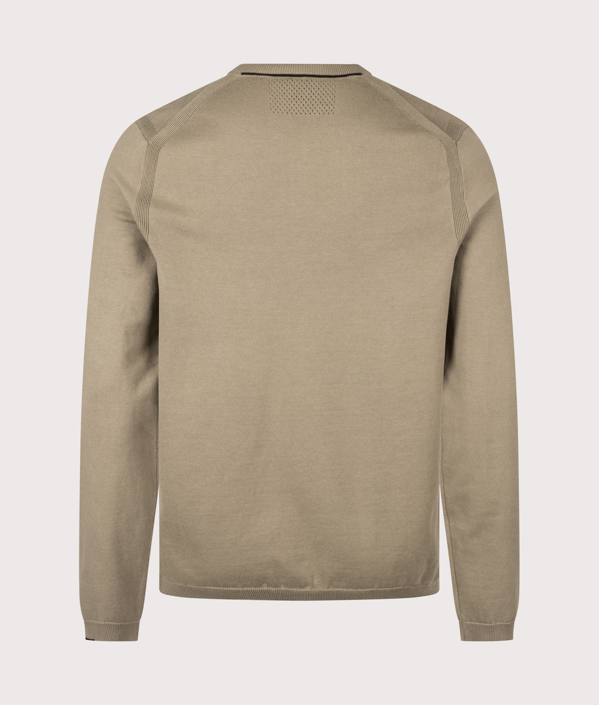 BOSS Regular Fit Ever-X Crew Neck Knitted Jumper in Light/Pastel Green at EQVVS Menswear. Back shot.